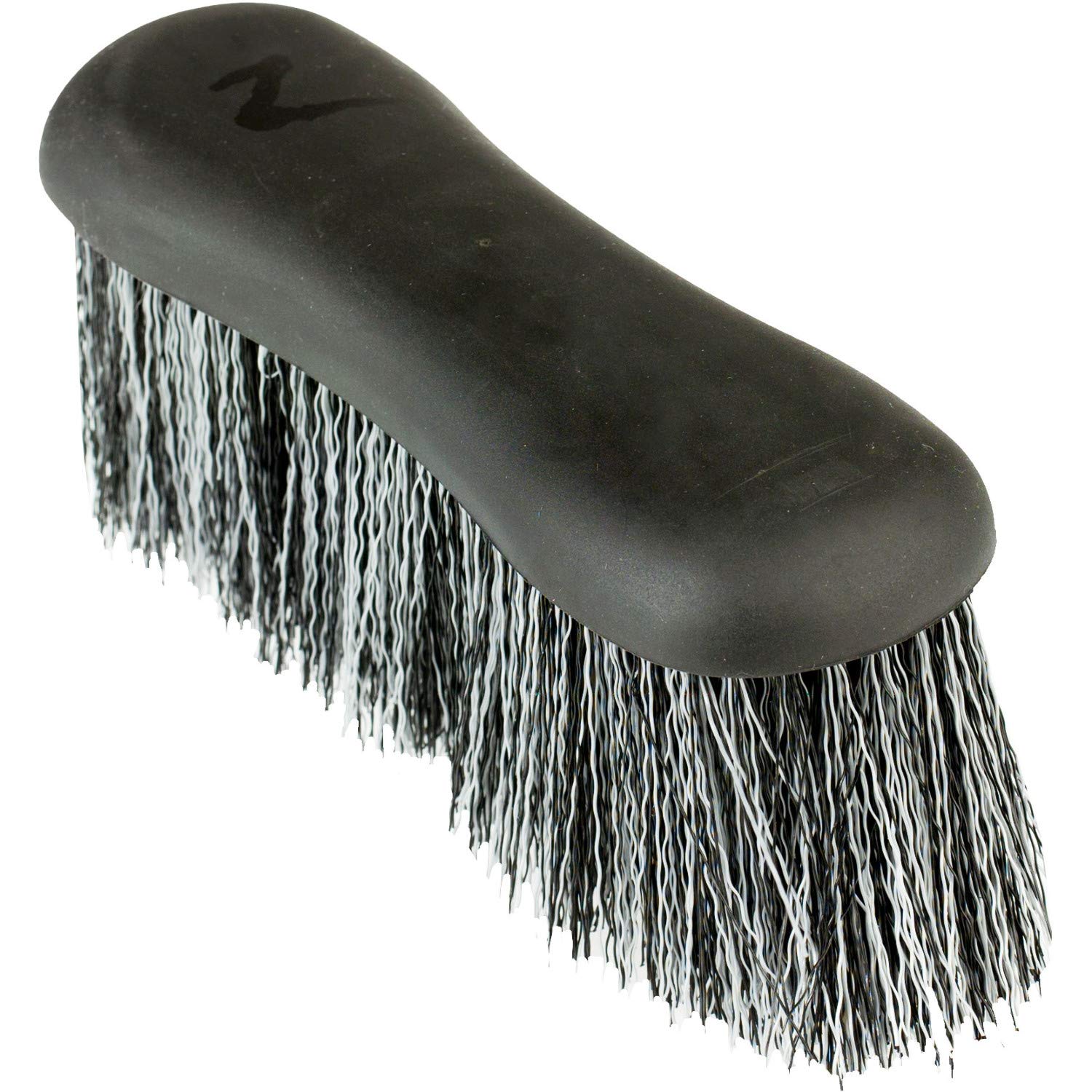 Horze Soft Grip Dandy Brush - Long Bristles - Black - One Size