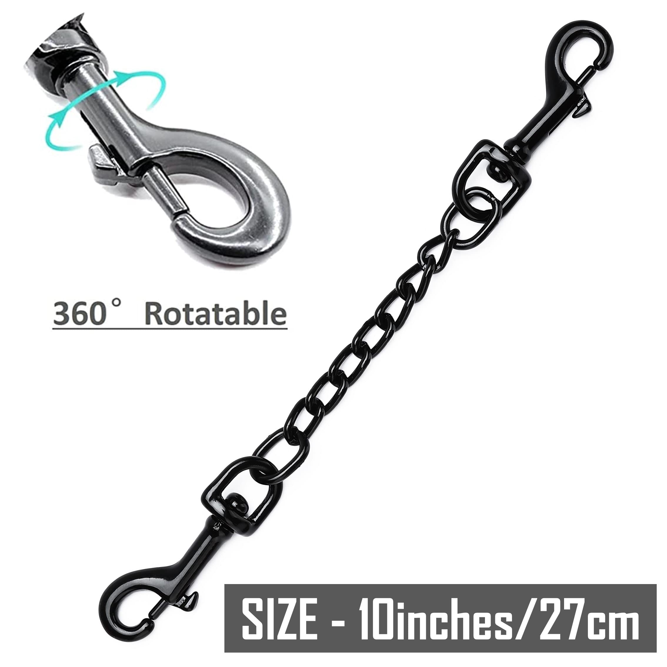 Deyace Metal Dog Collar Safety Clip, 2 Pack Heavy-Duty Backup For Prong Collar, Dog Harness Collar Connector 8Inch/10Inch (10-In