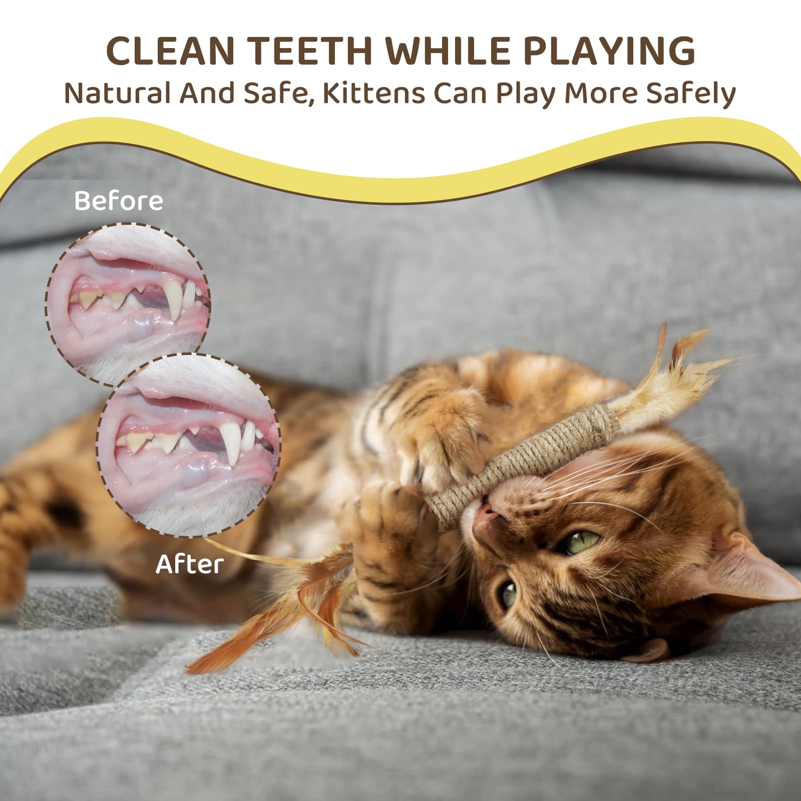 Bobopal Catnip For Cats,Interactive Silvervine Sticks For Cats, Loofah Chew Cat Toys For Indoor Cats & Kitten Teething Toys & Ca