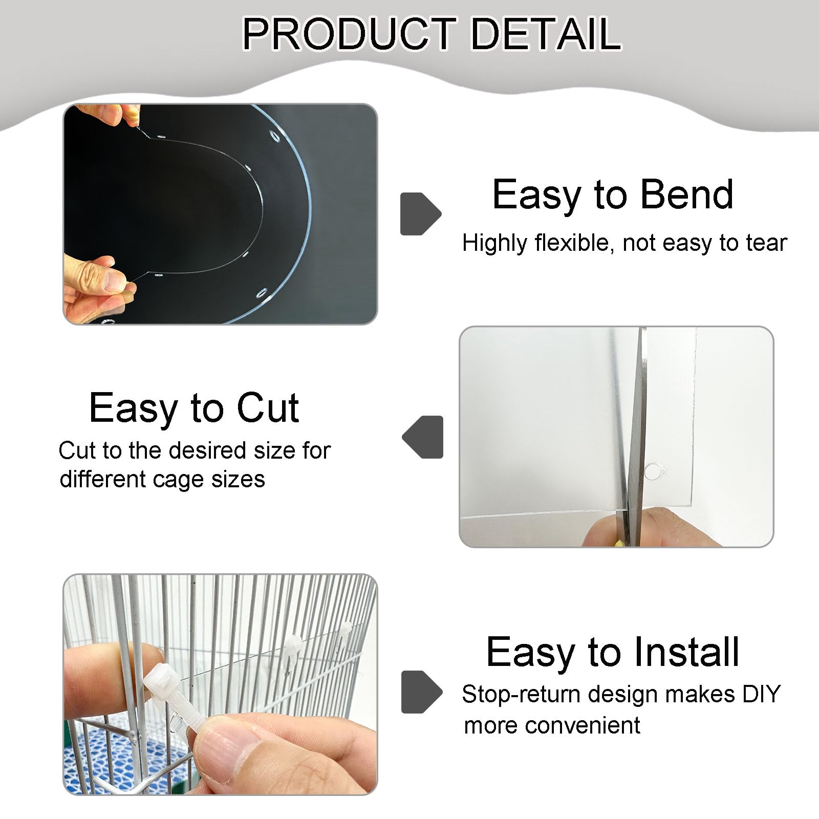 Pesandy Pet Cage Liner Protection, 12 Pcs Clear Edge Guard For Rabbit, Guinea Pig, Hamster, Hedgehog, Chinchilla, Ferret, Bunny