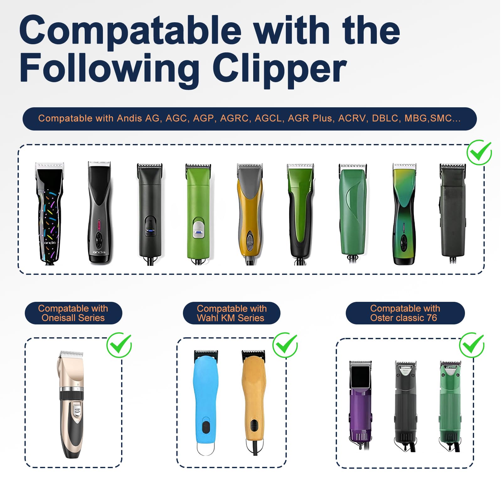 Tutuosto 10# Clipper Blades Pet Grooming Clipper Replacement Blades Detachable Blade Compatible With Andis/Wahl/Oster Dog Clippe