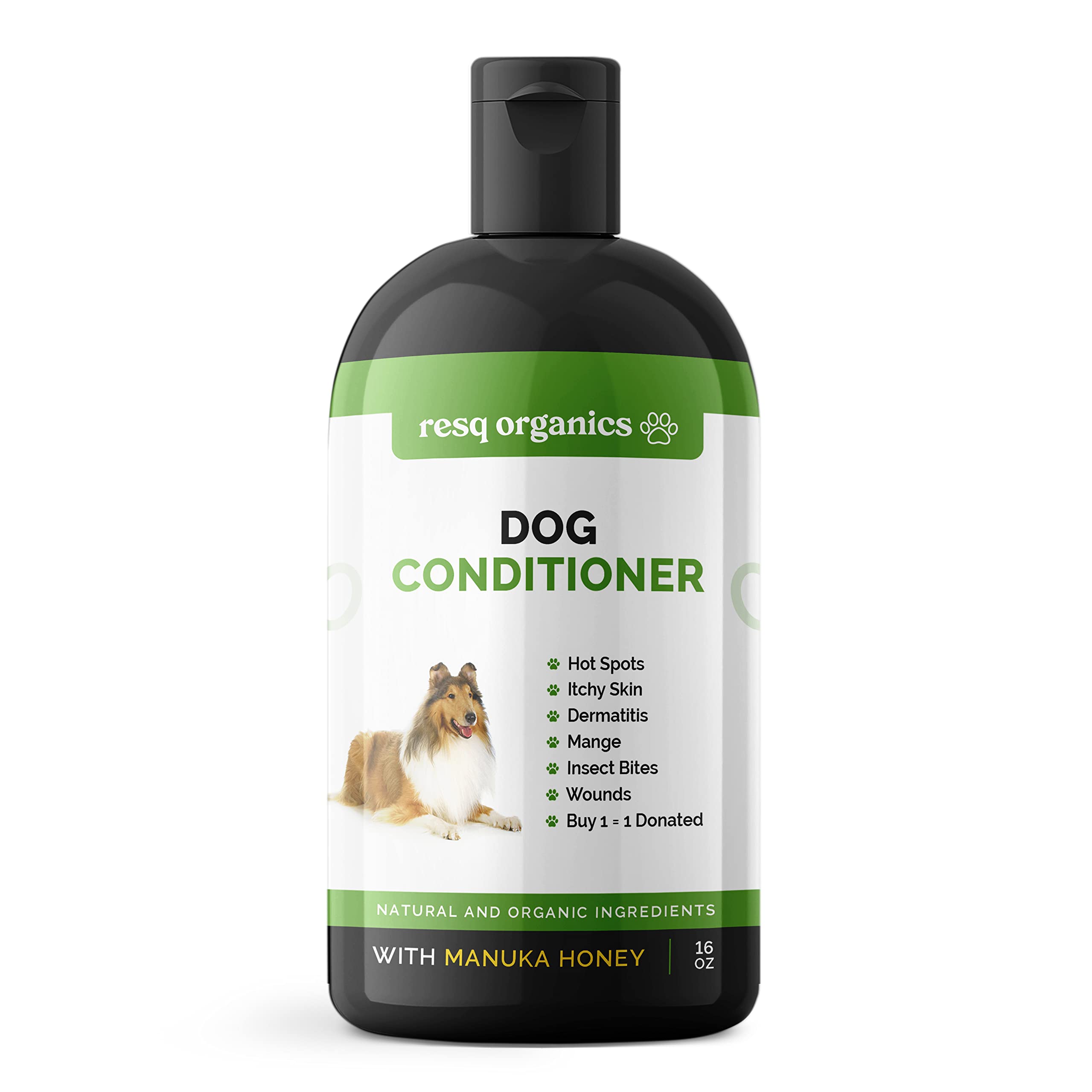 Hypoallergenic Dog Coat Conditioner- Detangles & Softens Fur, Calms Itching & Dryness, Organic Aloe Vera & Manuka Honey Soothes 
