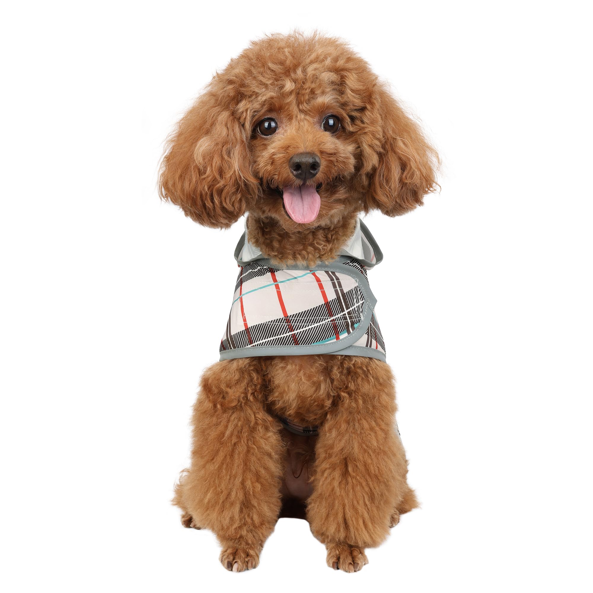 Dog Raincoat With Hood And Leash Hole, Waterproof Dog Raincoats For Small Dogs, Reflective Rain Coat For Doggies