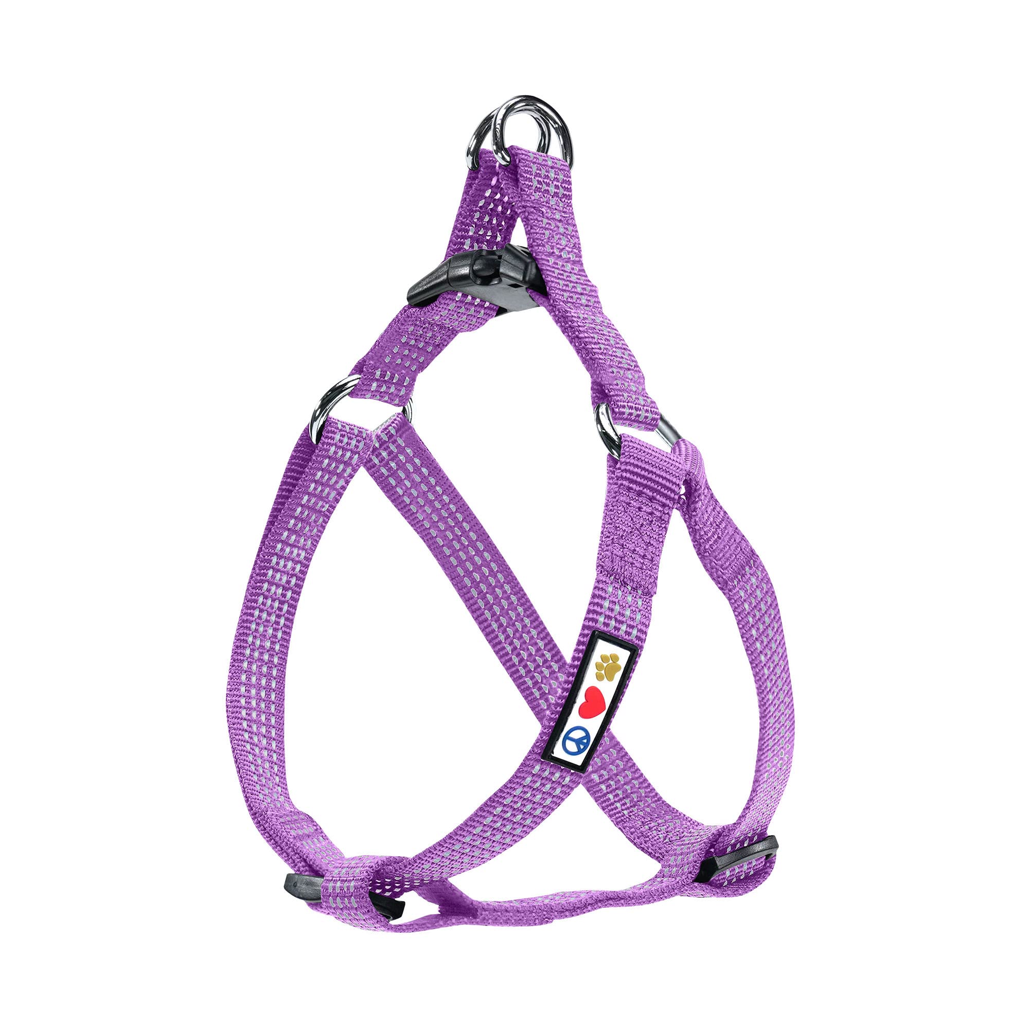 Pawtitas Orchid Purple Dog Harness - Adjustable, Reflective Step-In Harness For Large Dogs