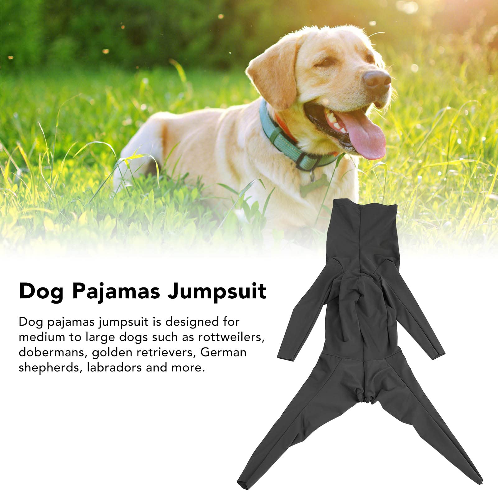 Zerodis Dog Onesie Surgery Recovery Suit, Shedding Bodysuit For Dogs Full Coverage Jumpsuit Elastic Prevent Shedding Dog Bodysuit For Post Operative Pets Bodysuit Sport Shirt Reduce Anxiety (M)