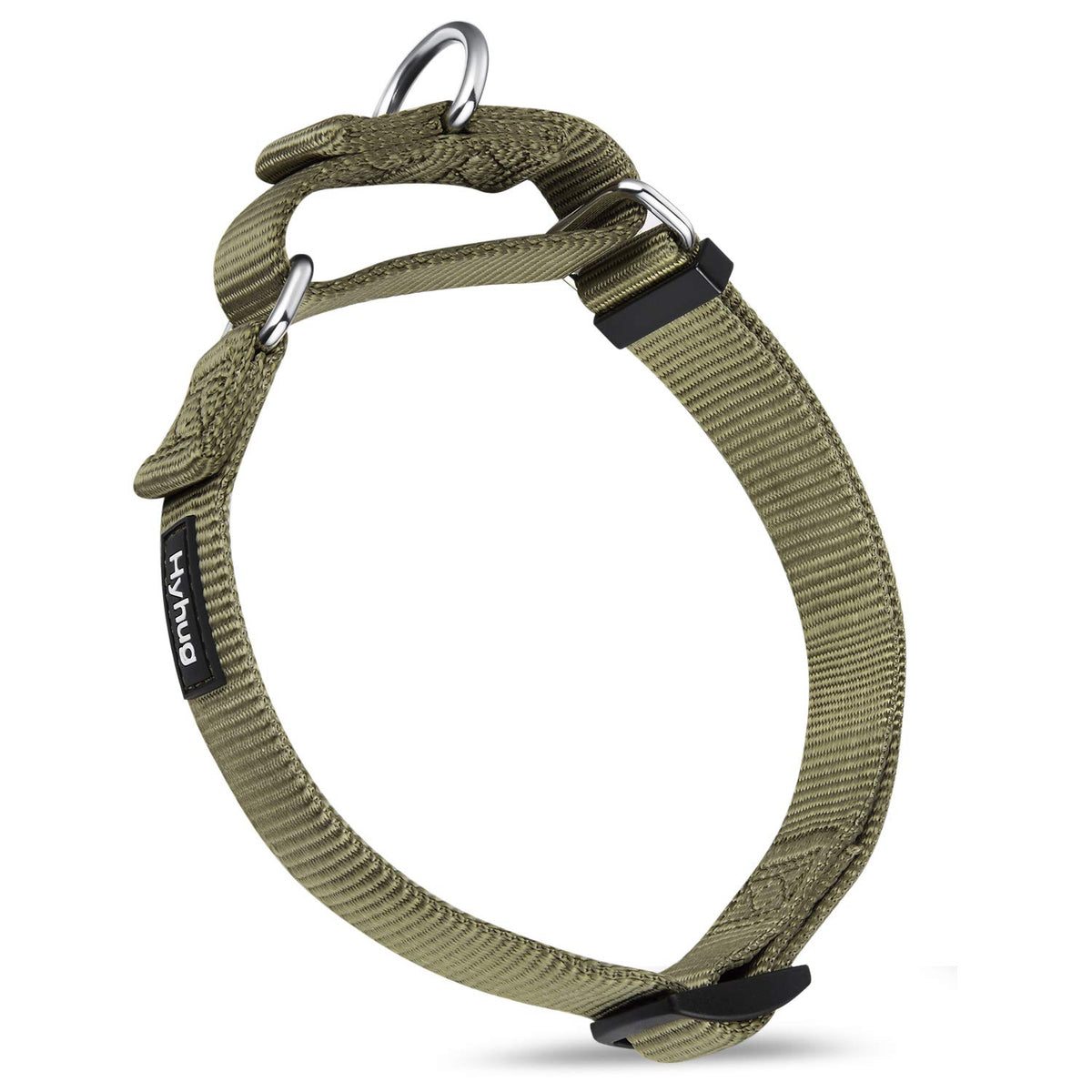 Premium Upgraded Durable Nylon Anti-Escape Martingale Dog Collar For Medium Boy And Girl Dogs Comfy And Safe - Walking, Professional Training, Daily Use. (Medium, Military Green)