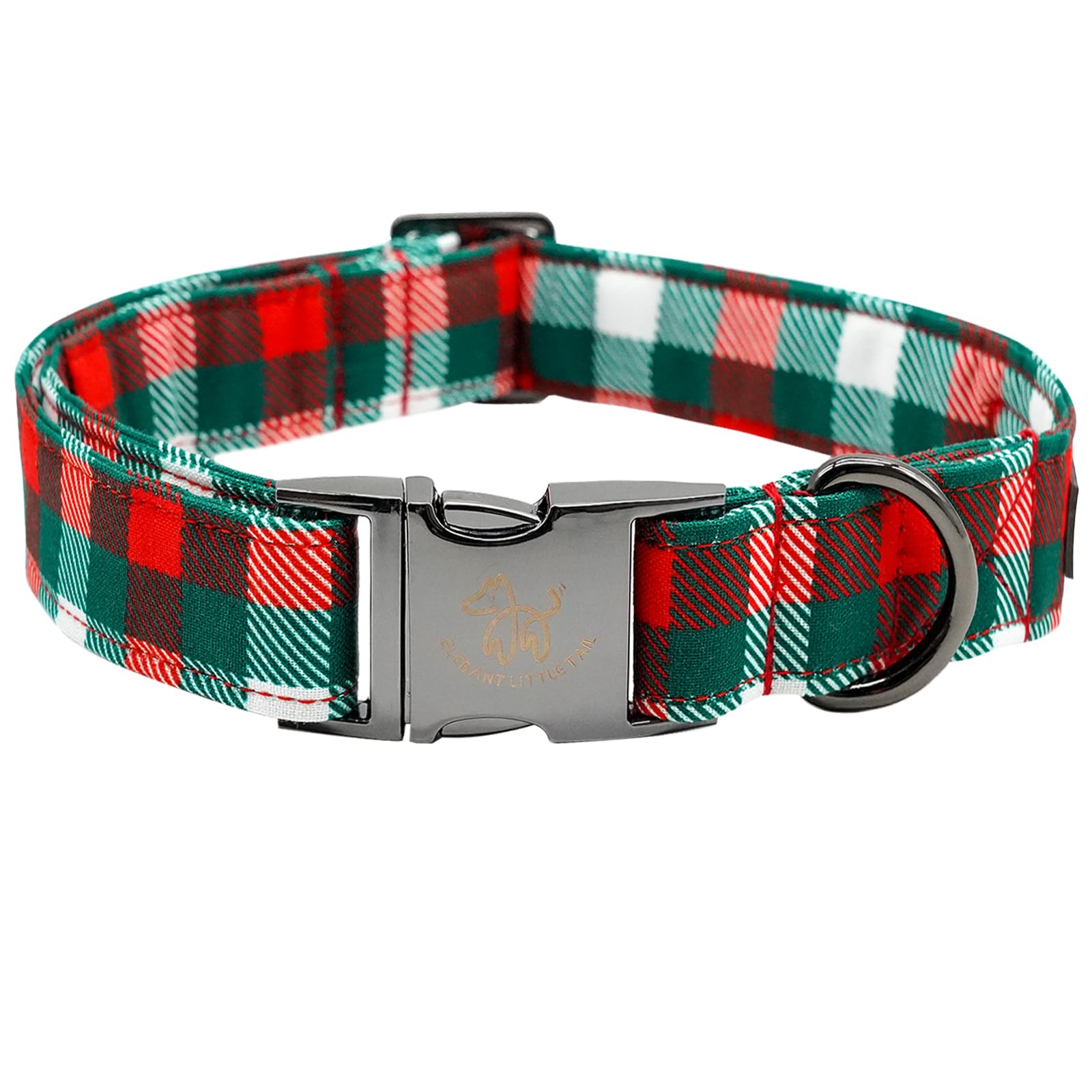 Elegant Little Tail Dog Collar, Christmas Gingerbread Man Print Pink Pet Collar Cute Dog Collars Male Or Female Pet Gift Adjusta