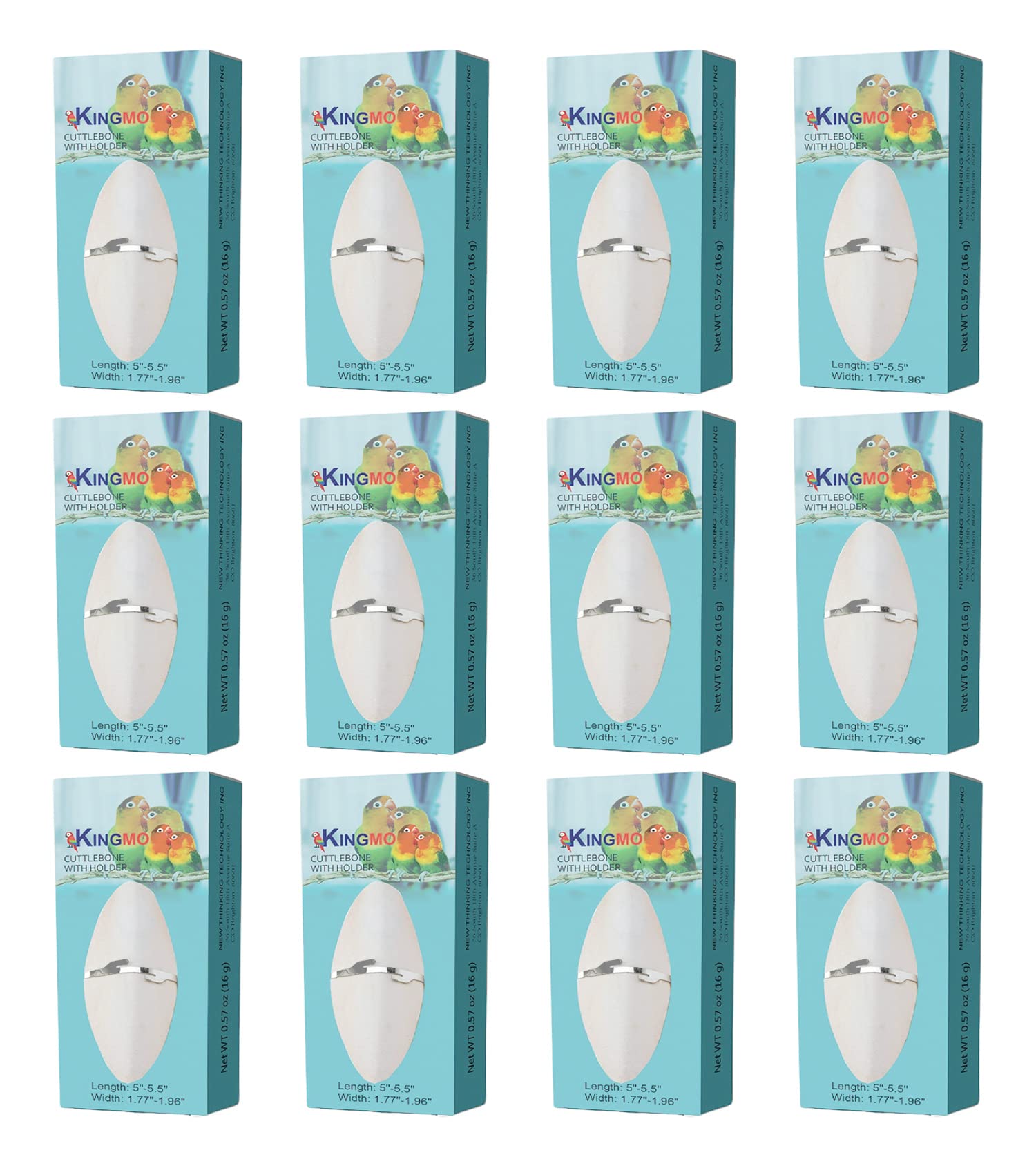 Jmxus 5-5.5 Bird Cuttlebone for Parakeets, Cuddle Bone with Metal Holder, Cuttlefish Bone for Sharp Beaks, Natural Birds Calciu