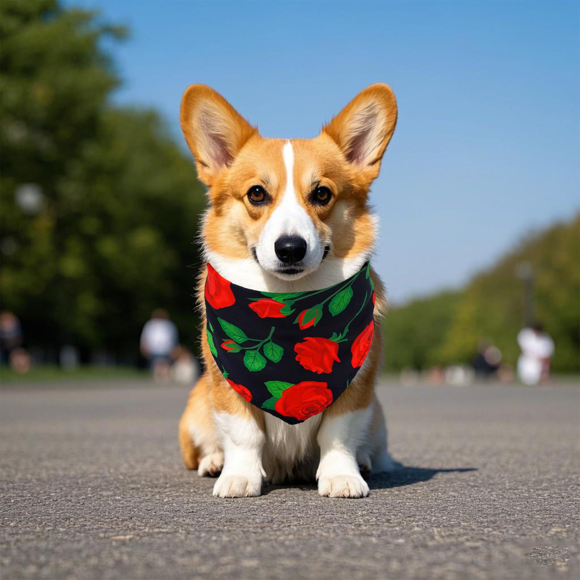 Pai Sence 7 Pcs Spring Dog Bandanas For Small Medium Dogs Breed 25 Inch Summer Flowers Dog Bandana Adjustable Large Polyester Sc