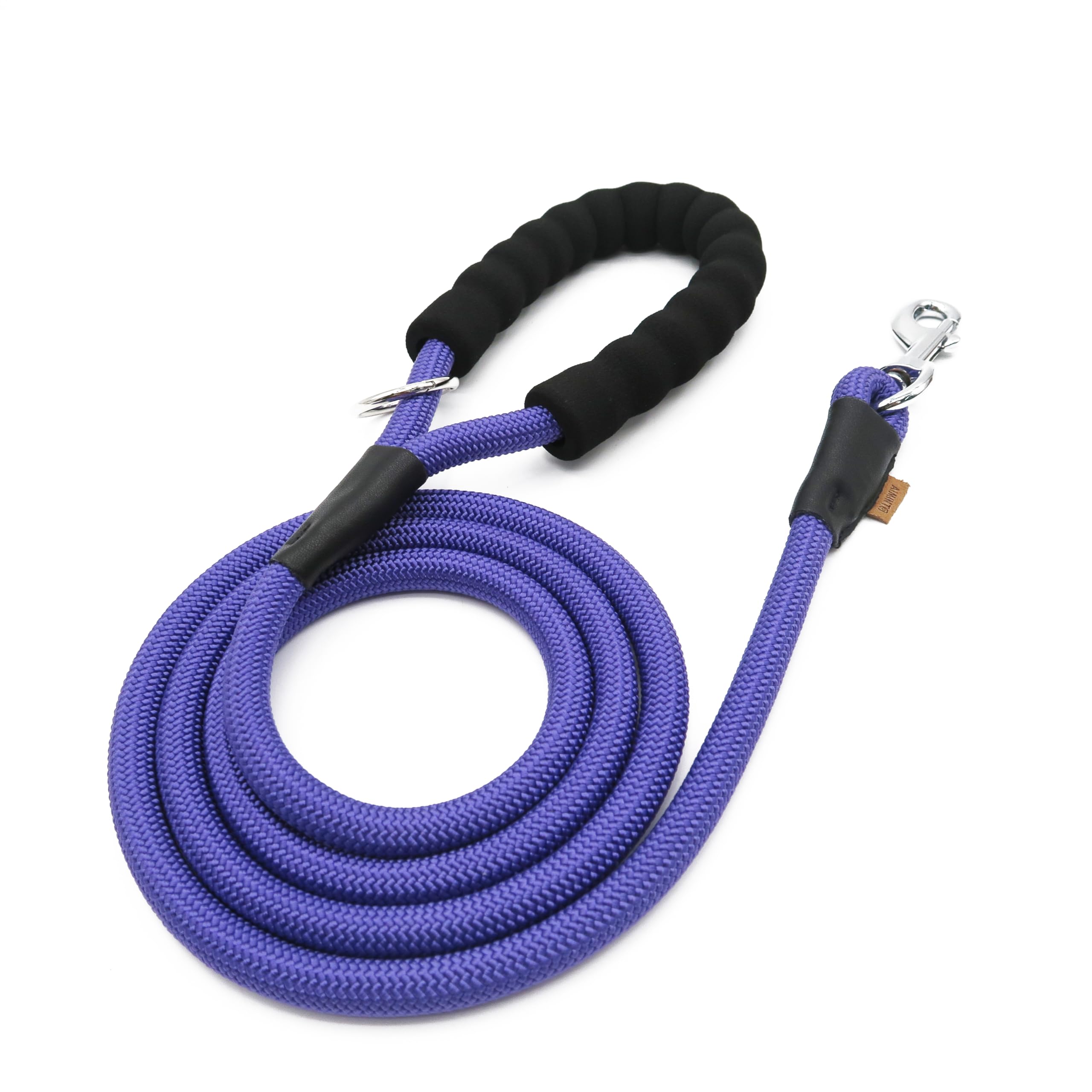 Aiminto Dog Leash, Braided Rope Traction - Walking Training Lead for Medium/Large Dogs ((1/2 '') x 6FT, Purple)