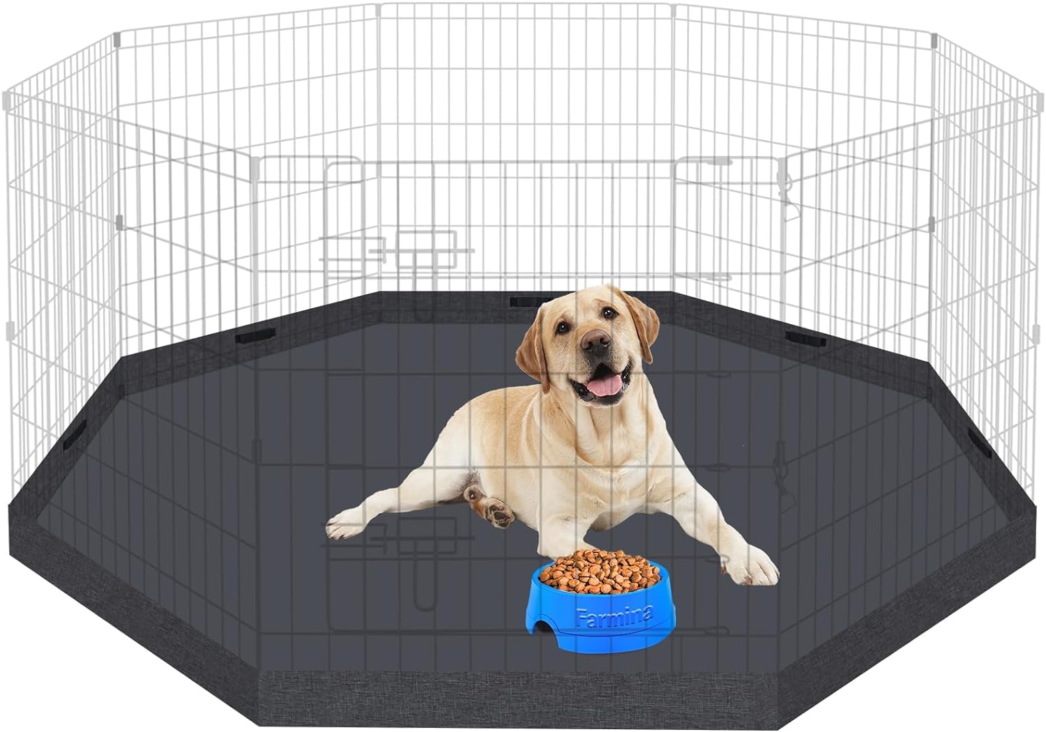 Dog Pen Pet Playpen Dog Fence Bottom Pad Indoor Foldable Metal Wire Exercise Puppy Play Yard Pet Enclosure Pad Outdoor (Only Bot