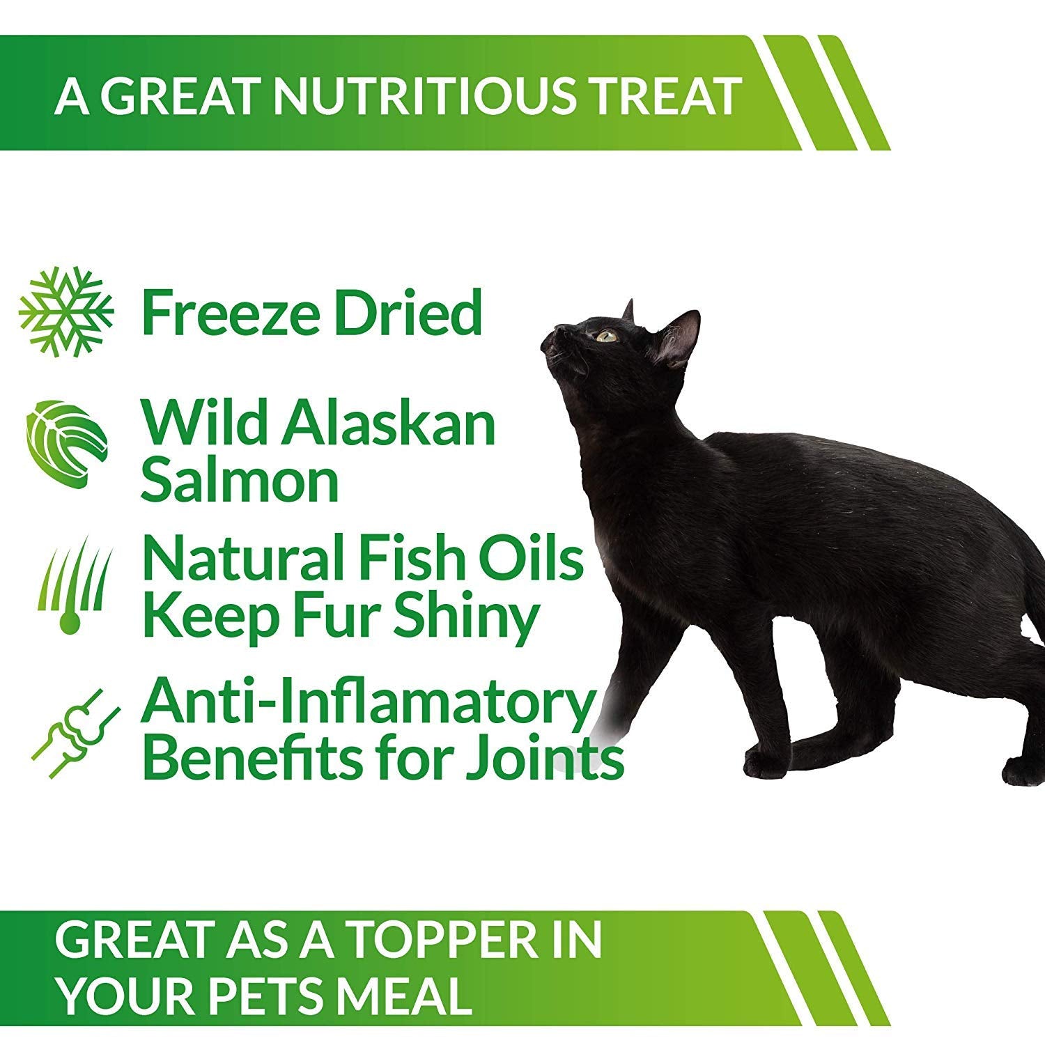 LIFE ESSENTIALS BY CAT-MAN-DOO All Natural Freeze Dried Wild Alaskan Salmon Treats for Cats & Dogs - Single Ingredient Grain Fre