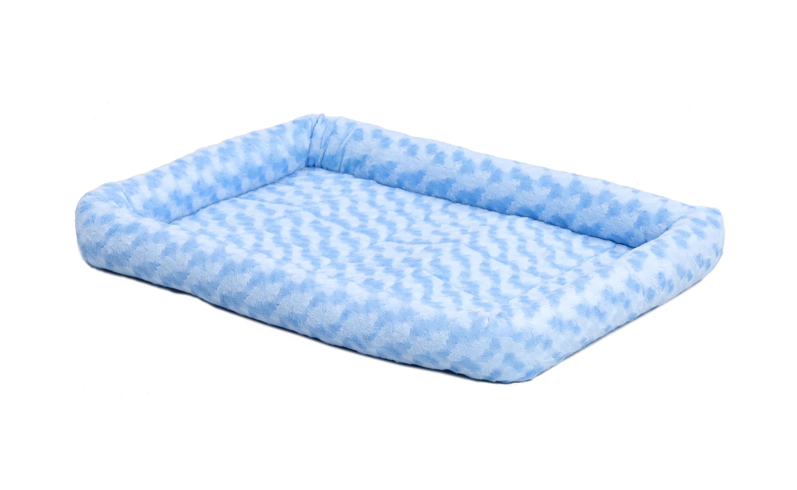 Midwest Homes For Pets Bolster Dog Bed 30L-Inch Blue Dog Bed Or Cat Bed W/ Comfortable Bolster | Ideal For Medium Dog Breeds & Fits A 30-Inch Dog Crate | Easy Maintenance Machine Wash & Dry