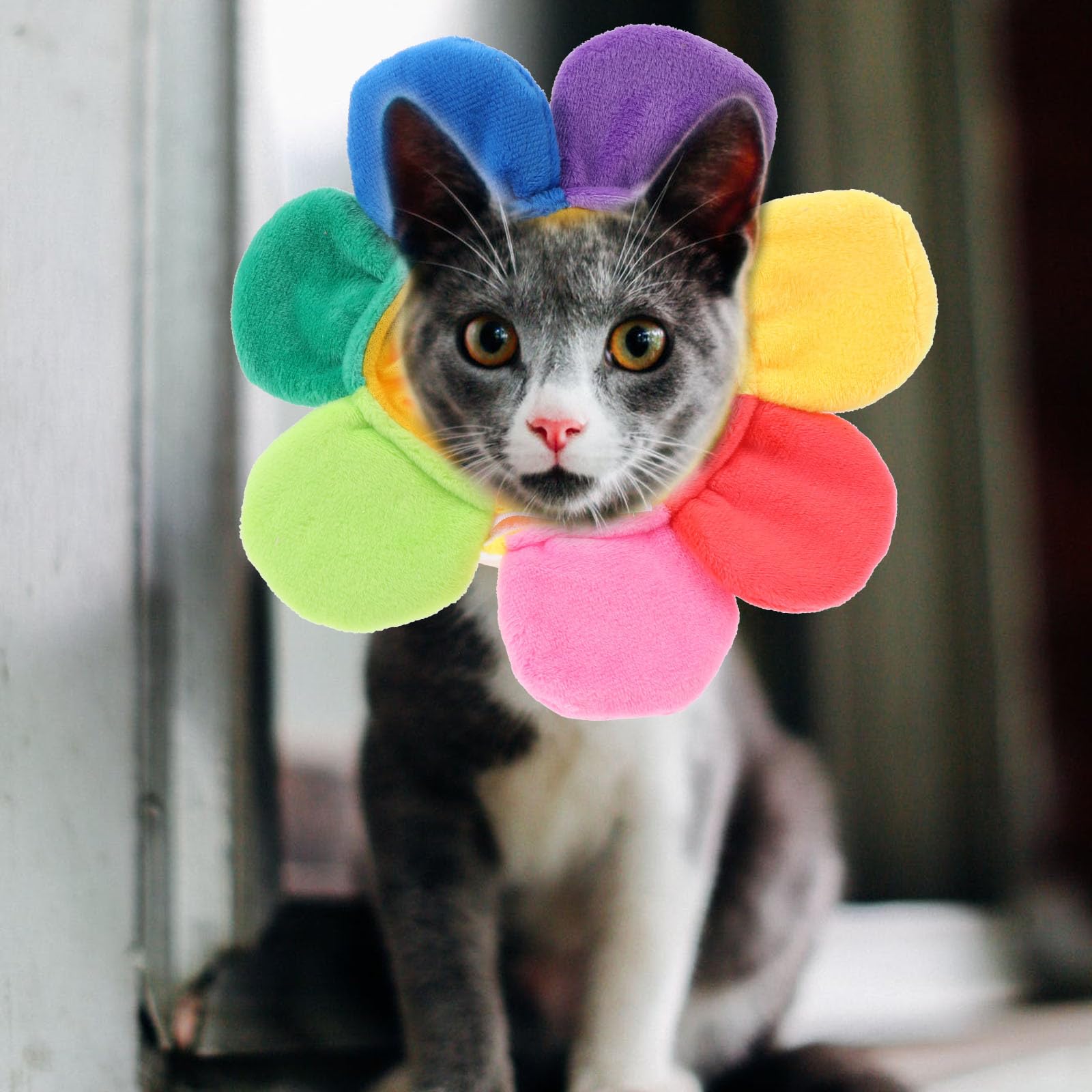 2 Pcs Pet Sunflower Hat: Pet Costume Hats Sun Flower Headband Cap Party Costume Dog Hat Cute Headwear for Cats Kitten Puppy