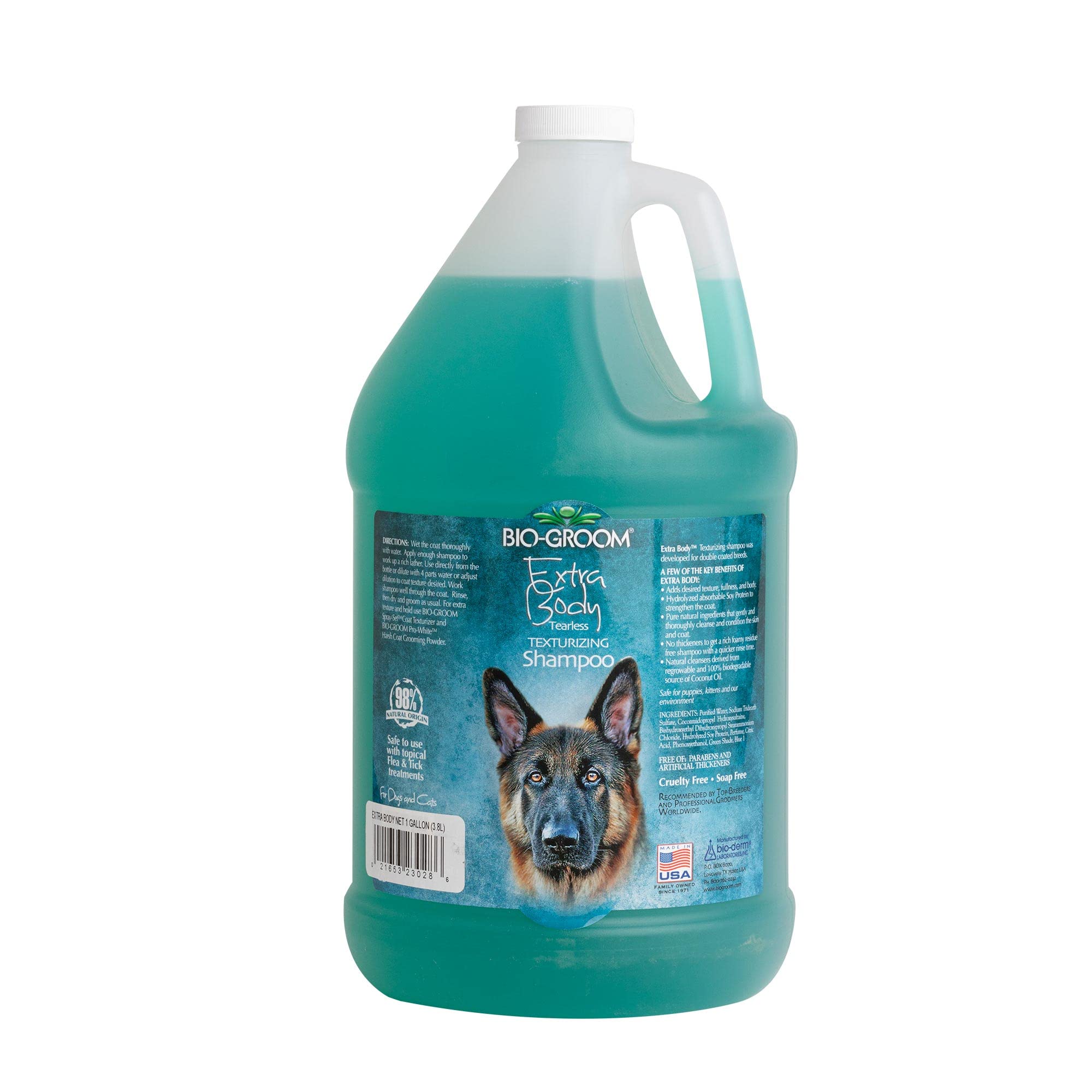 Bio-Groom Extra Body Texturizing Dog Shampoo – Tearless Puppy Shampoo, Dog Bathing Supplies, Cruelty-Free, Cat & Dog Grooming Supplies, Made In Usa, Tear-Free Dog Products – 1 Gallon