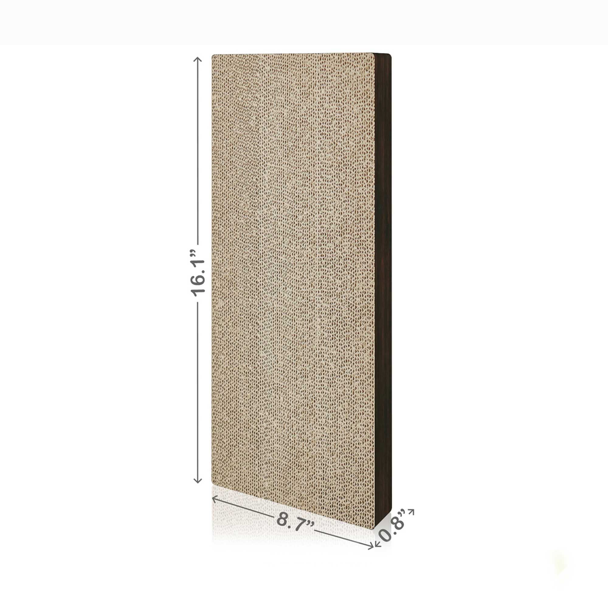 Way Basics Premium Cat Scratcher Wall Mounted Scratch Pad (Free Silvervine Organic Catnip)