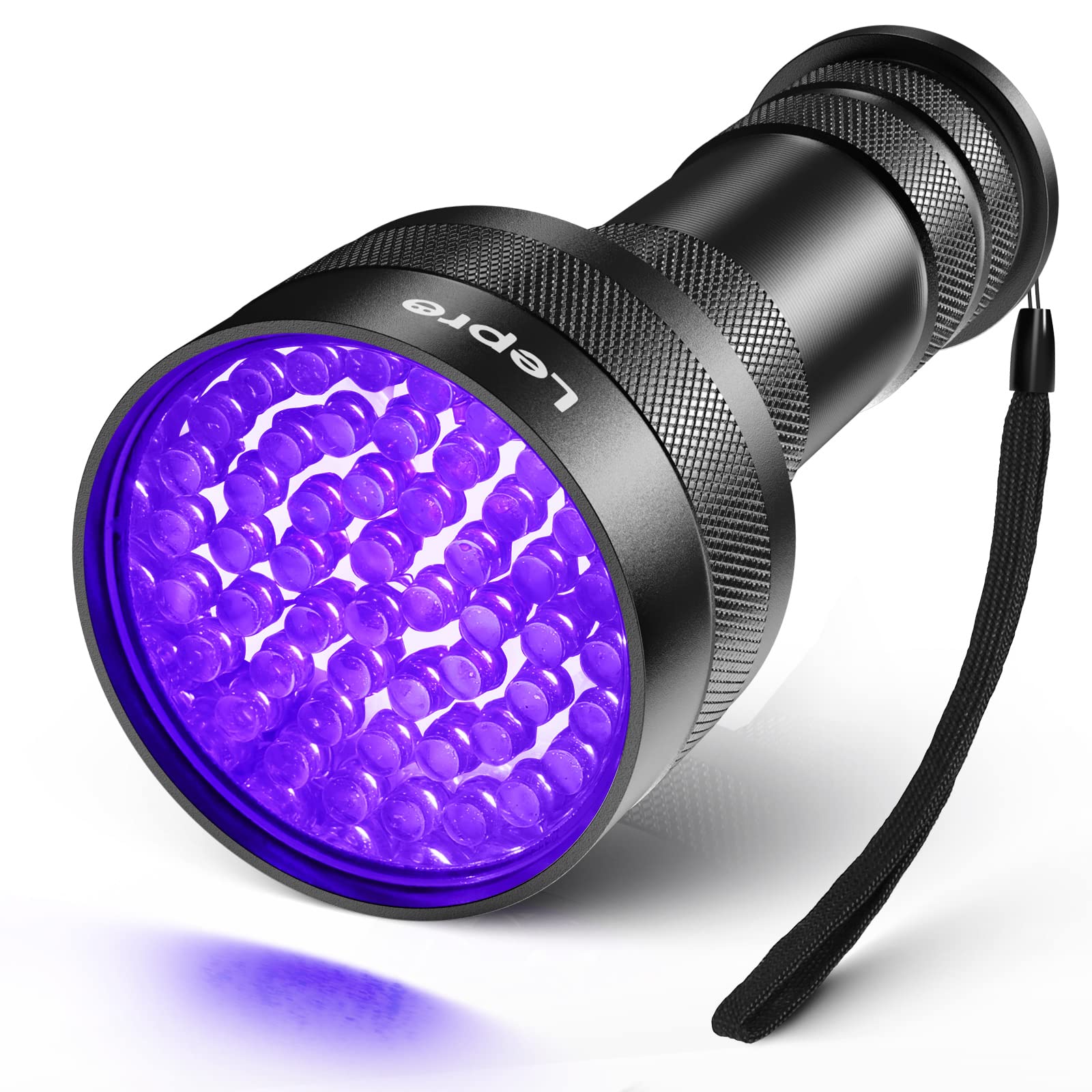 Lepro UV Flashlight Black Light, 51 LED UV Light Handheld Blacklight, 395nm Detector for Pet Urine, Stains, Bed Bug and Scorpion