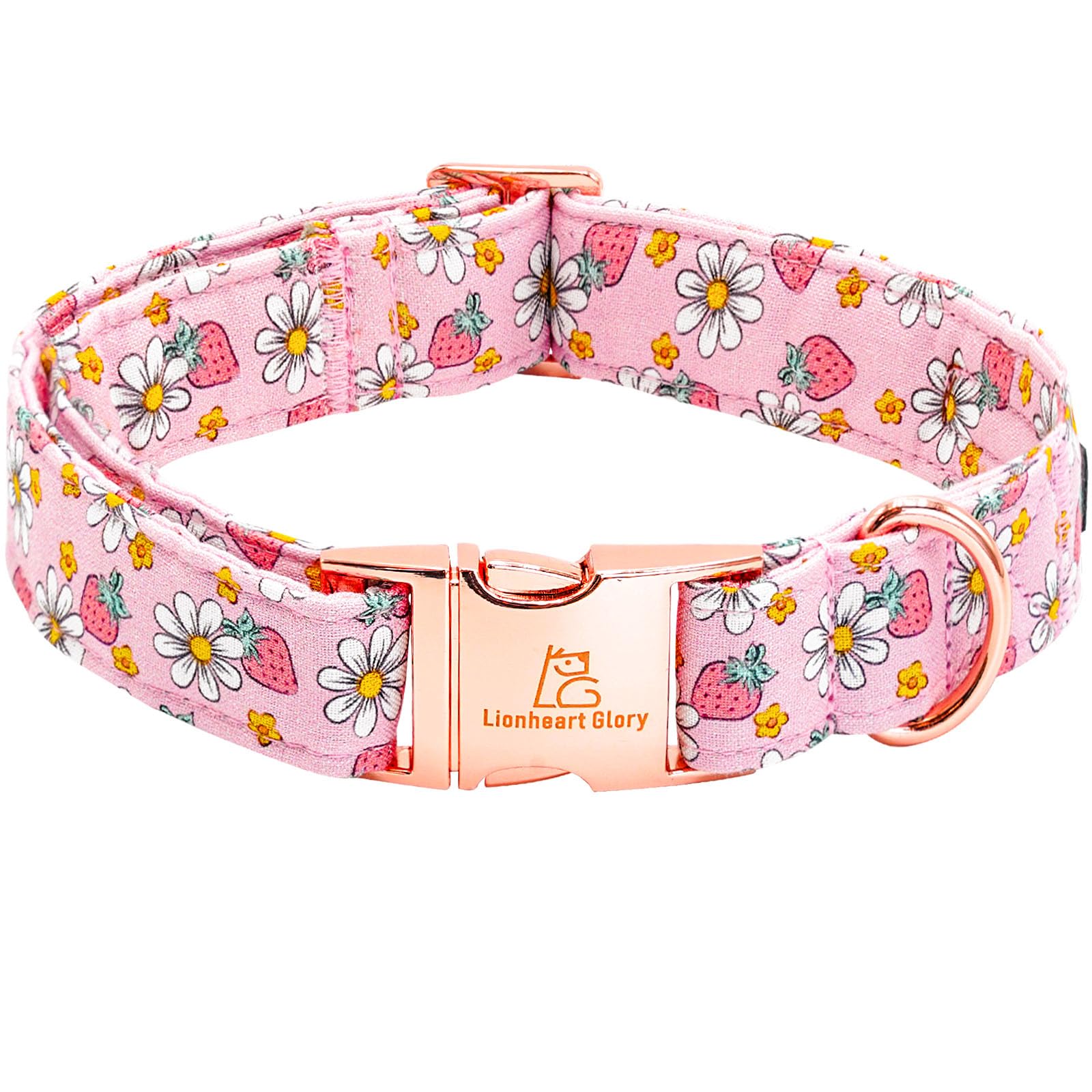 Lionheart Glory Dog Collar Pink Dogs Collar Spring Summer Cute Collars Dog Female Soft Durable Adjustable Dog Collars For Small 