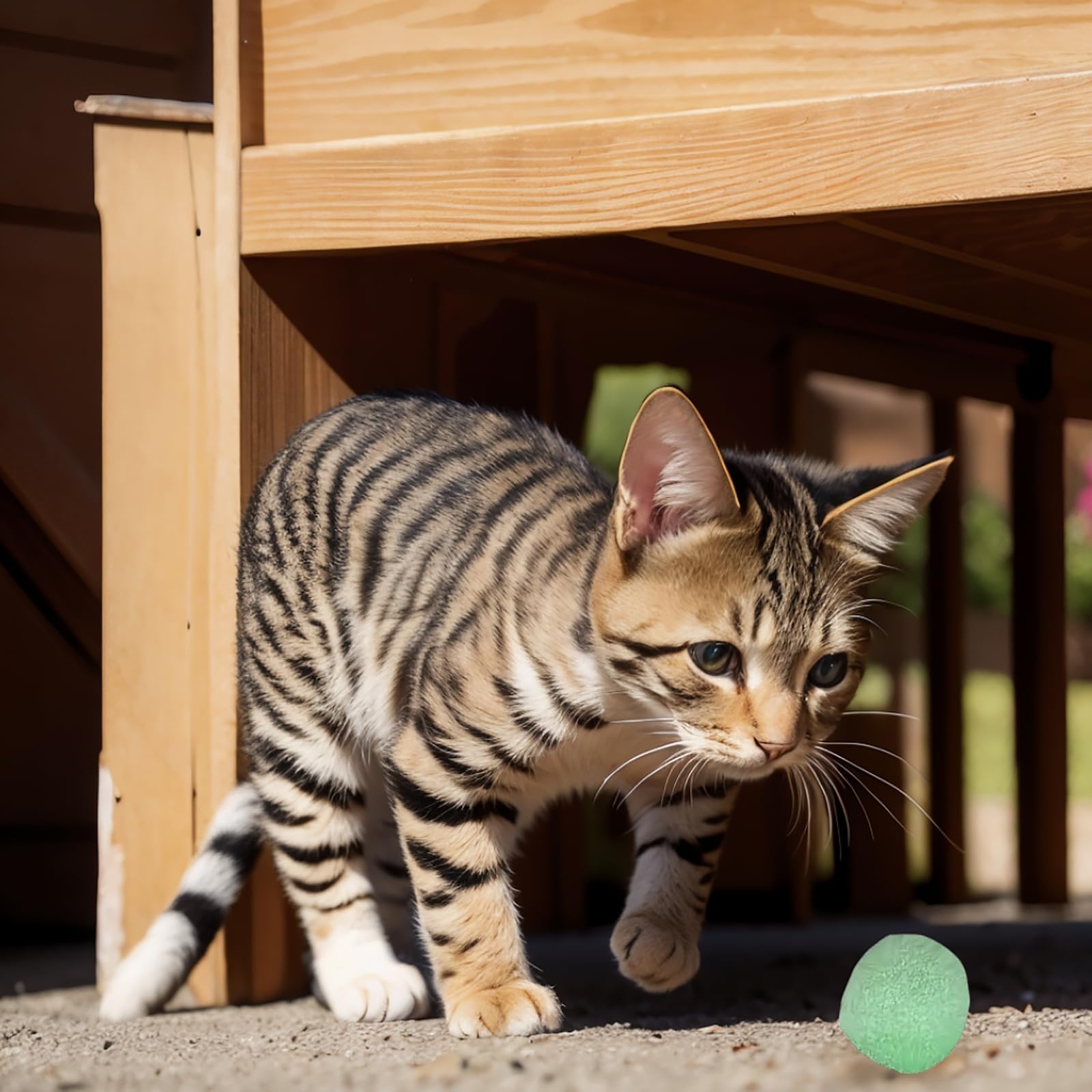 Thxutm Cat Toy Balls, 10Pcs Premium Soft Pom Pom Balls For Kittens, 1,9'' Funny Interactive Cat Pompom Toys For Bored Indoor Cat