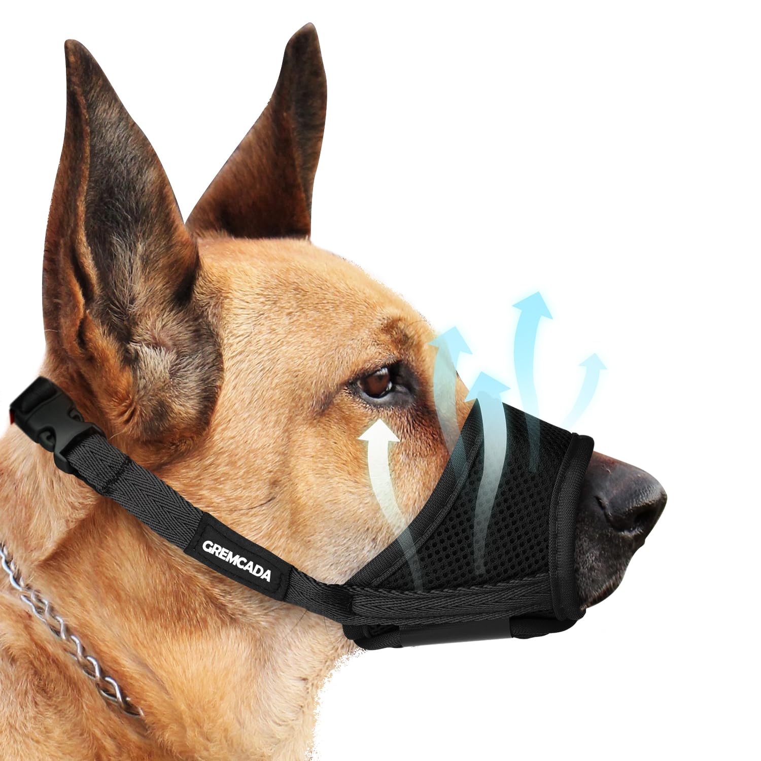 Dog Muzzle,Soft Air Mesh Muzzle For Small Medium Large Dogs Anti Biting Barking Chewing,Breathable Drinkable Adjustable Loop Pet