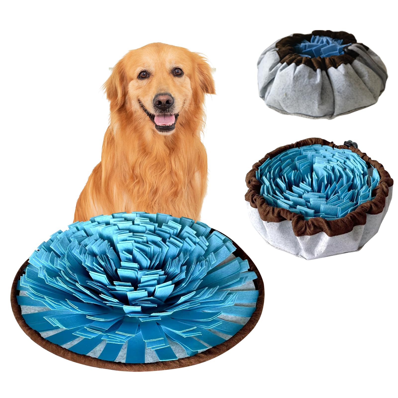 Snuffle Mat For Dogs-Cats-Dog Puzzle Toys, Adjustable Pet Foraging Mat For Smell Training, Vivifying Snuffle Mat For Dogs,Dog Di