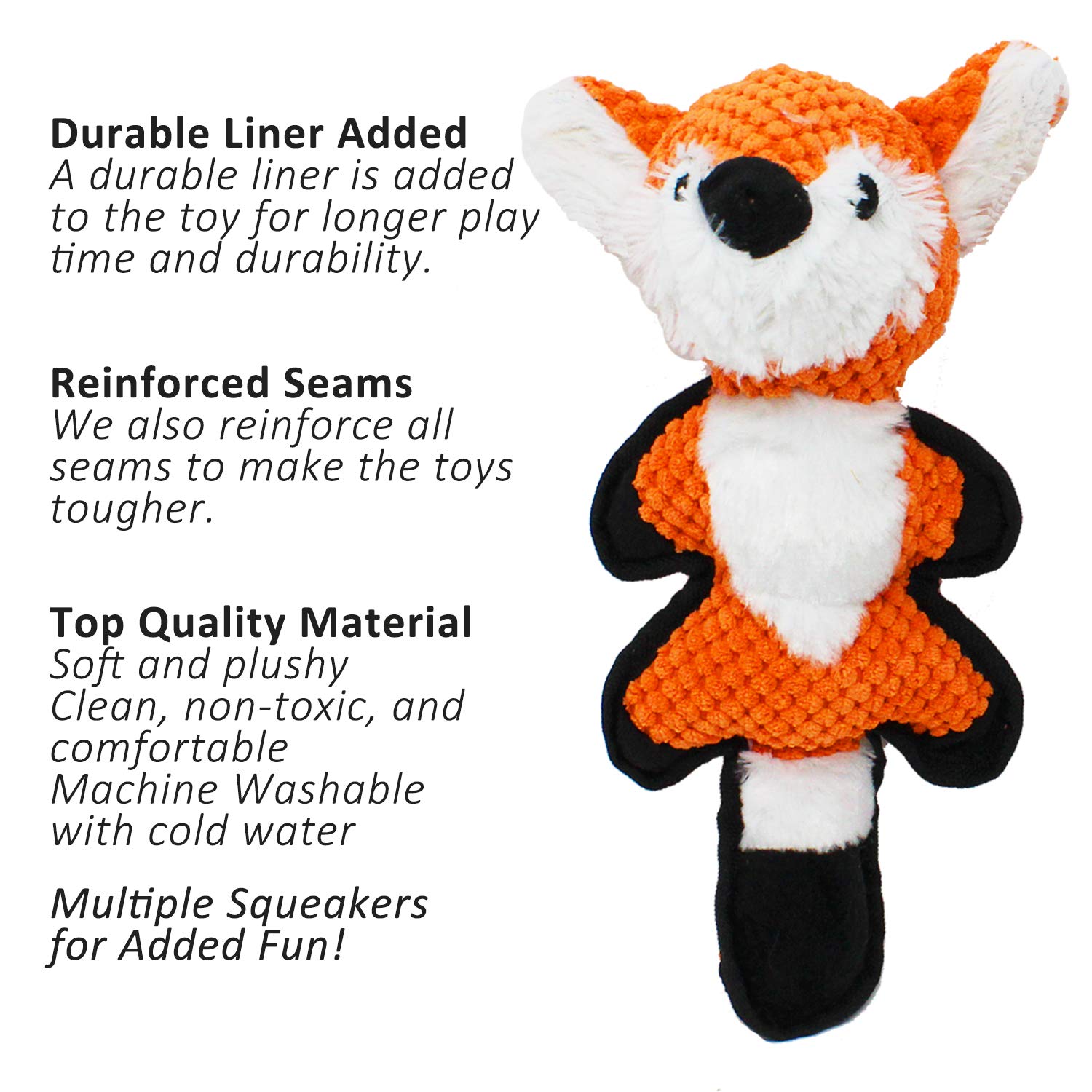 Jalousie Multipack Dog Squeaky Toys Strong Almost Indestructible, with Added Liner for Longer Play Dog Chew Toys (5 Pack Tough)