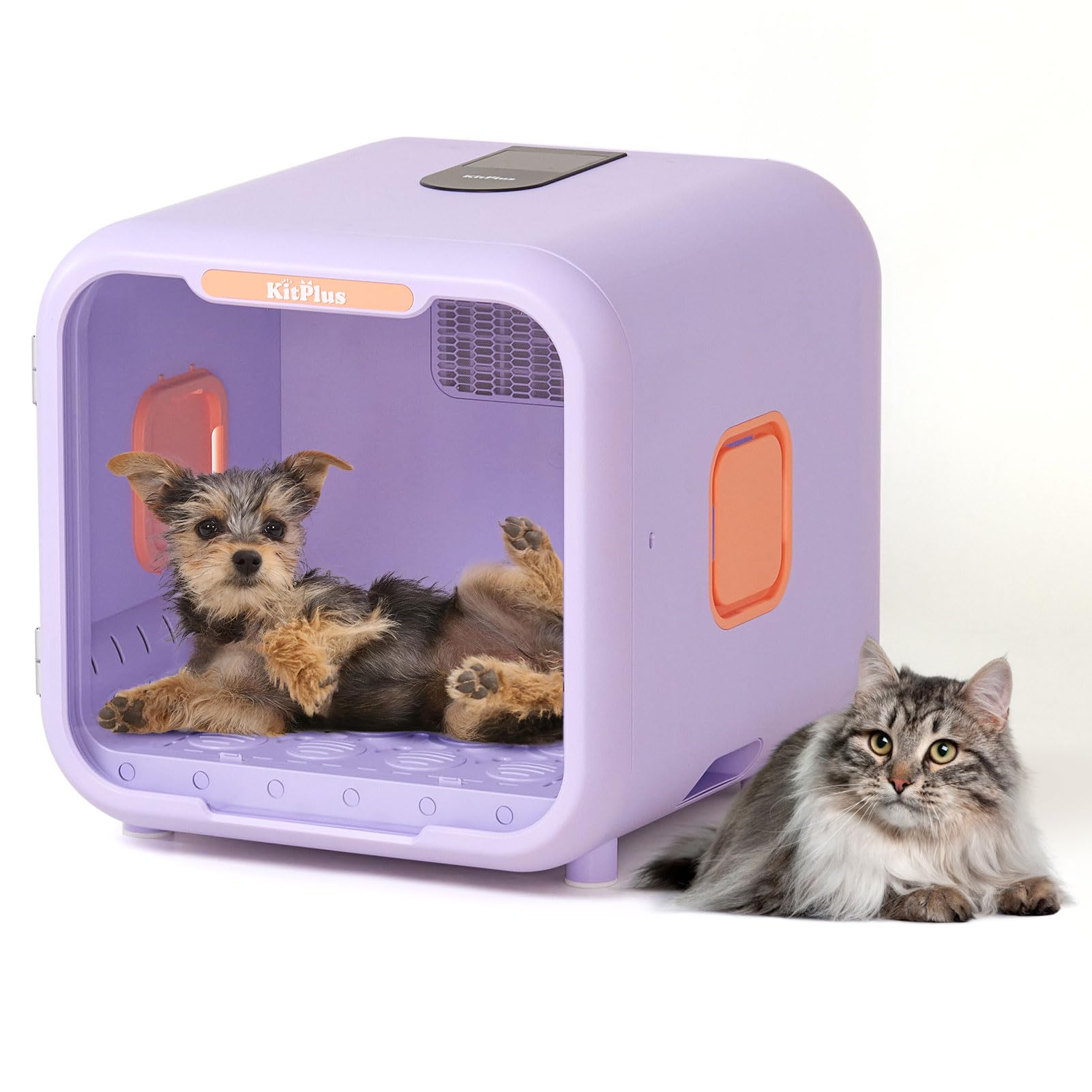 KITPLUS Pet Dryer Box for Dogs and Cats, 71L Large Capacity Ultra-Quiet Dog Hair Dryer Box with Smart Lock, Adjustable Temperatu