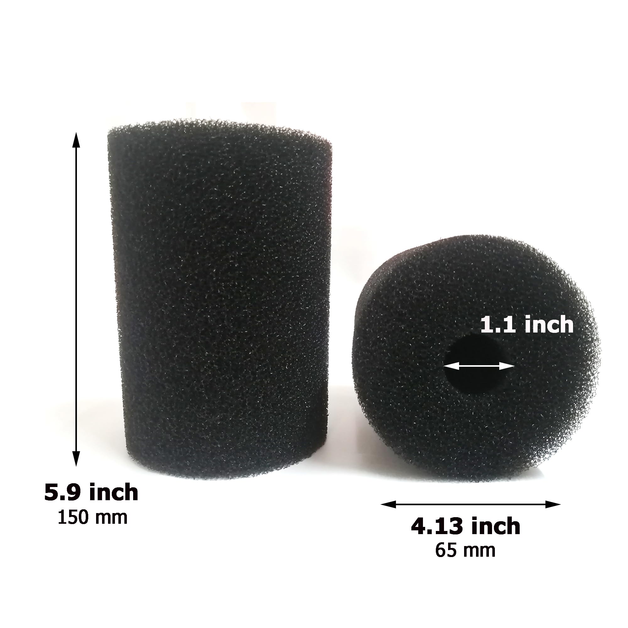 Qzbhct 2 Pack Foam Filter Sponges For Canister Filters For Aquaclear 70/110 Filters X-Large Overflow Filter Box Intake Round Pre