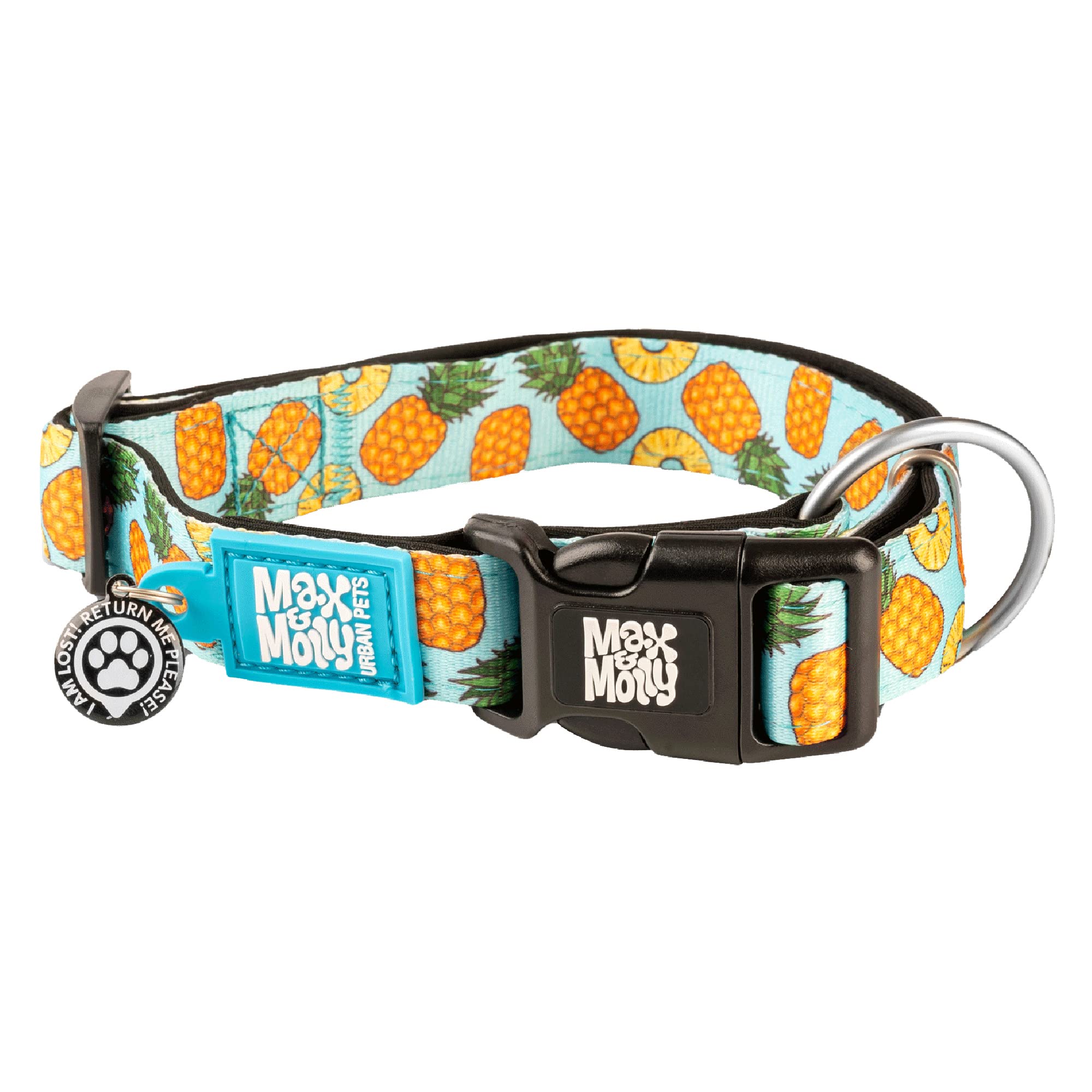 Max & Molly Urban Pets Fashion Smart ID Dog Collar, Anti-Fade, Adjustable Sizing w/Pet Profile Smart ID QR-Tag, Waterproof & Mac