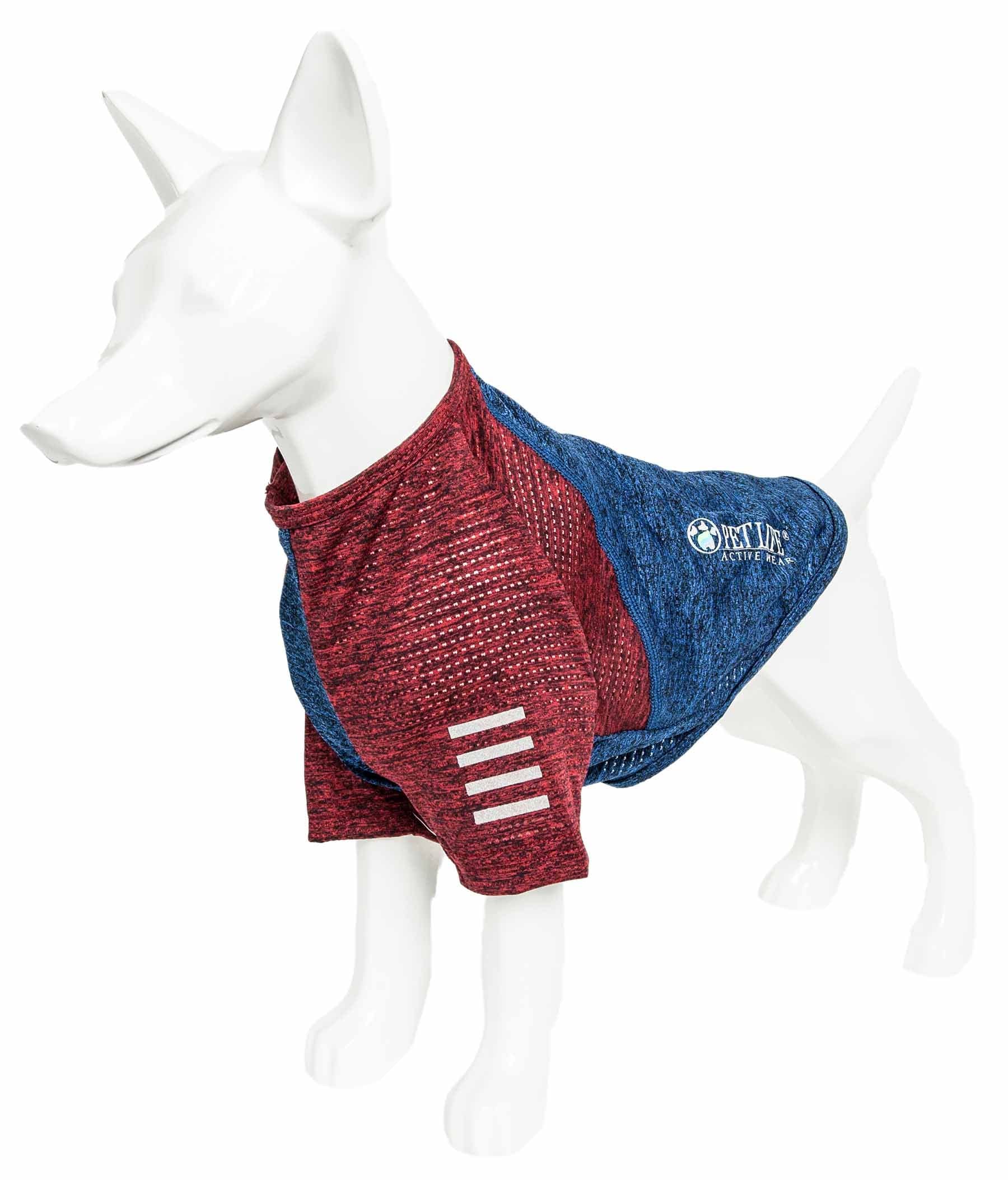 Pet Life ® Active 'Hybreed' 4-Way Stretch Two-Toned Performance Dog T-Shirt X-Large