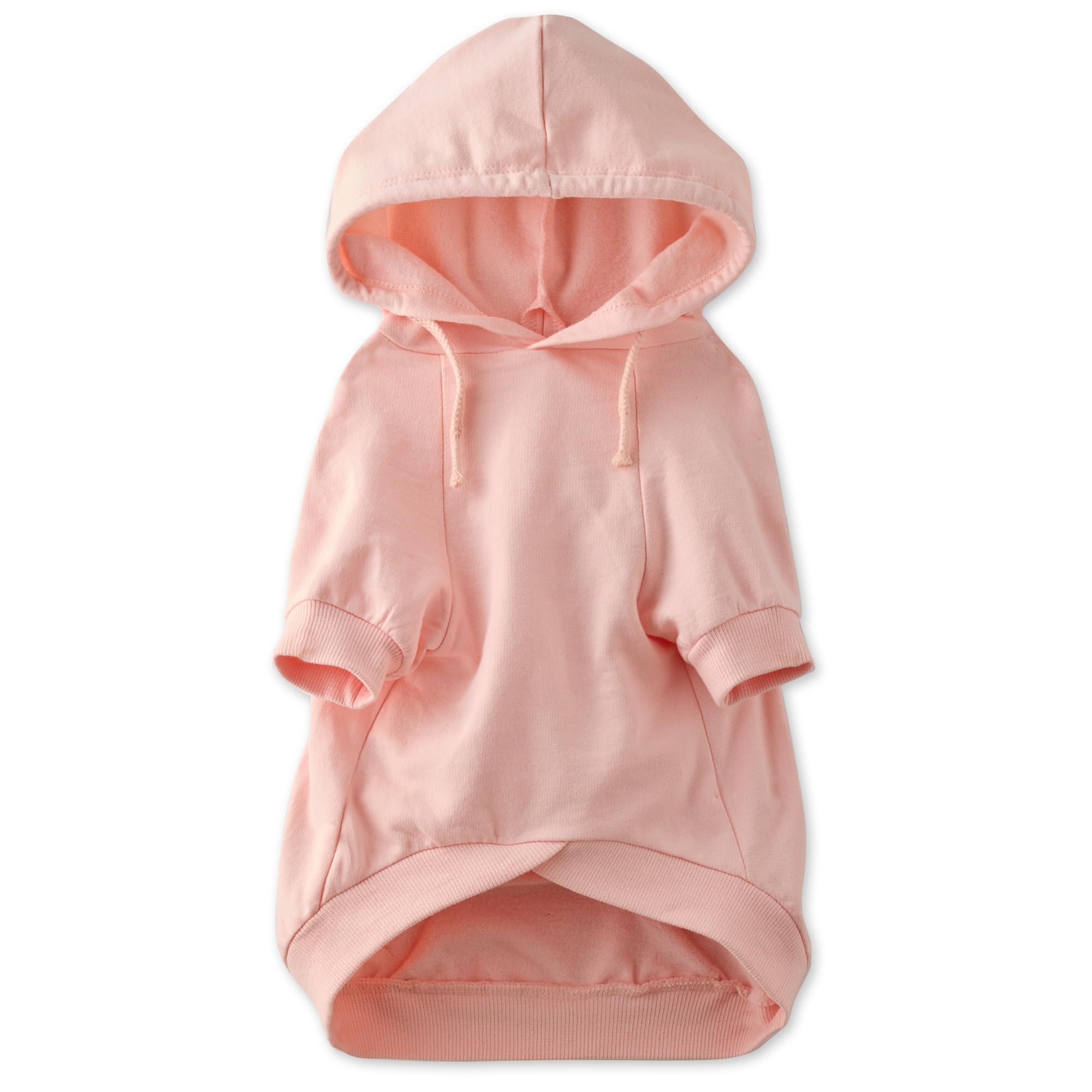Pet Passion 100% Organic Cotton Dog Hoodie Pet Coat for Small, Medium and Large Dogs, Pink, Large