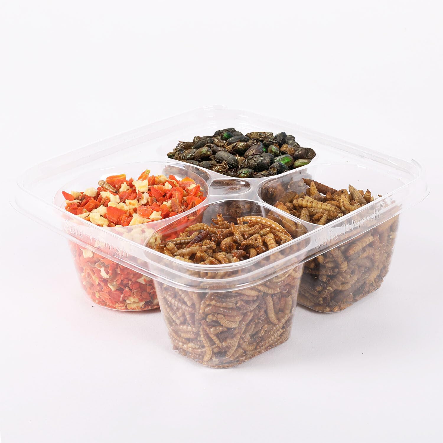 Hedgehog Treat Variety Pack - Healthy Natural Treat Assortment - Dried Mealworms, Dried Black Soldier Fly Larvae, Dried Crickets