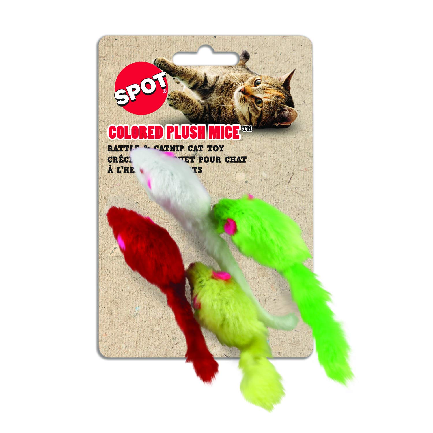 SP FUR MICE 4PK ASST COLORS*
