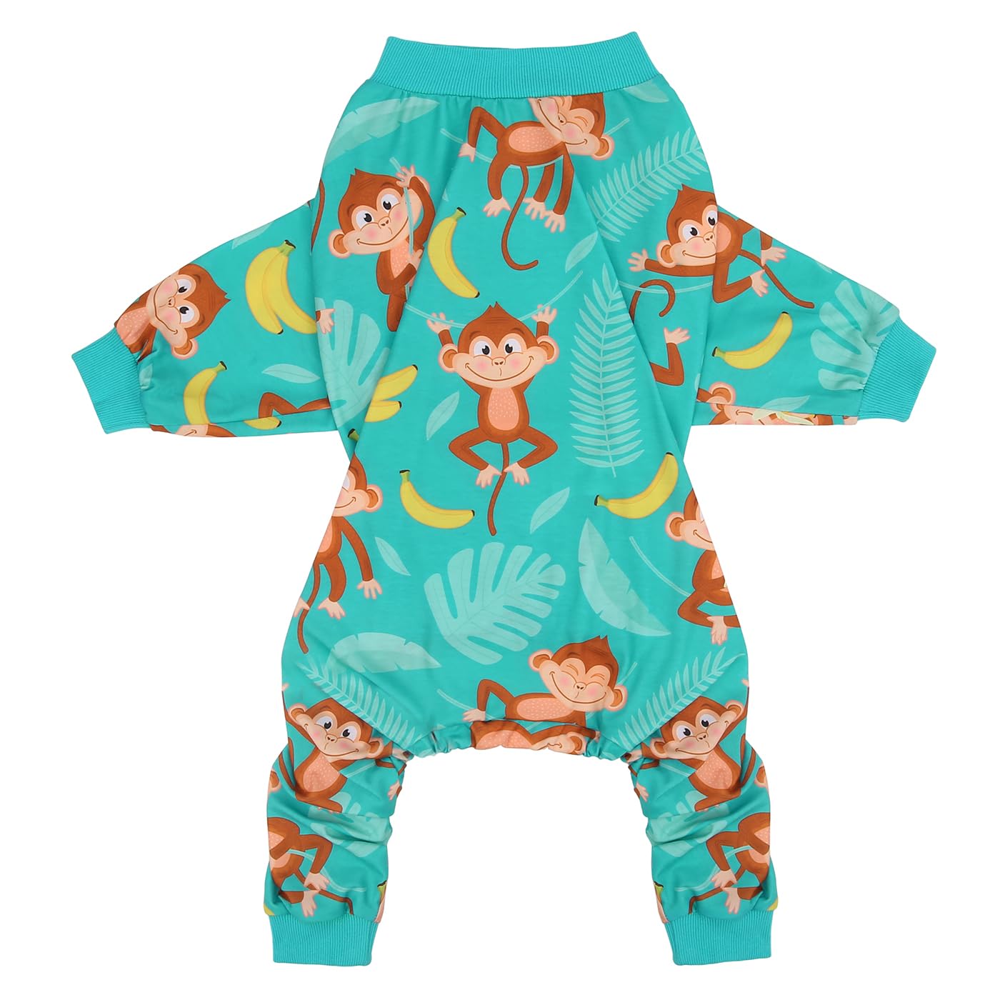 Hde Dog Pajamas One Piece Jumpsuit Lightweight Dog Pjs Shirt For M-3Xl Dogs Monkeying Around - 3Xl