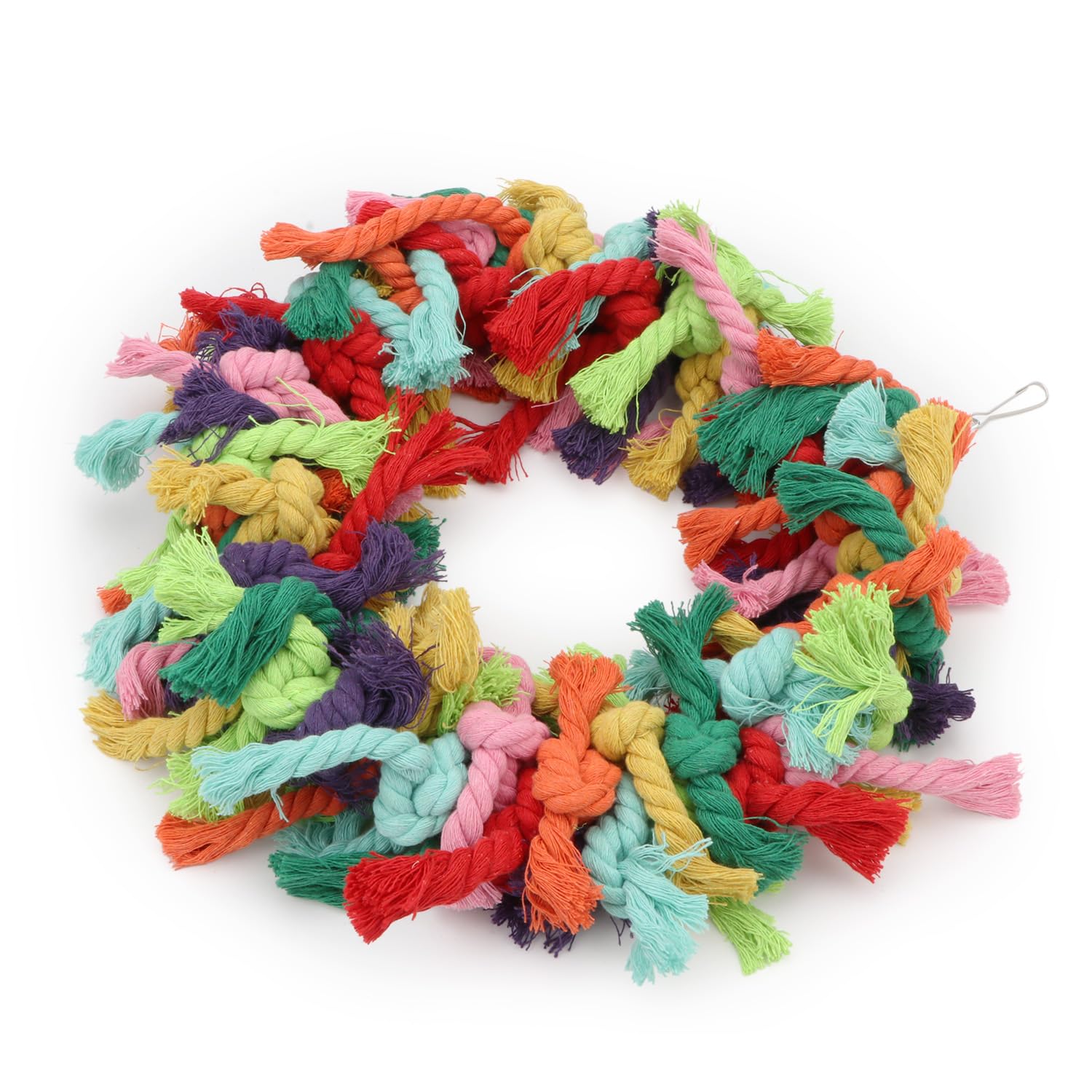 Hypeety Pet Toy Cotton Ring For Parrot Exercise, Chew, Snuggle Bird Toys, 30 Cm / 11.8 In Diameter