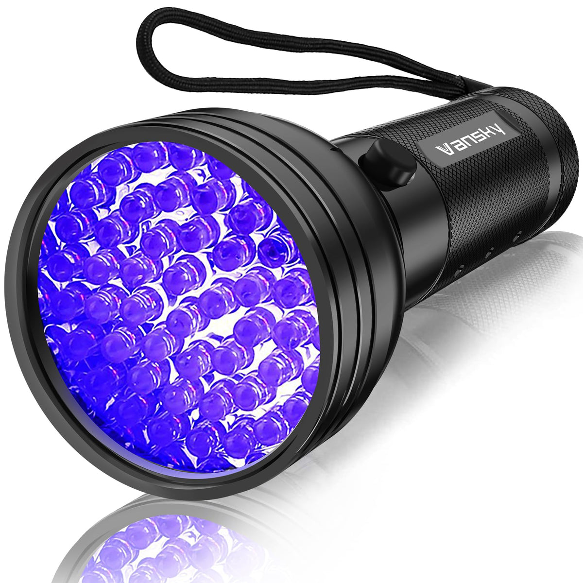 Vansky Uv Flashlight Black Light, 51 Led Blacklight Pet Urine Detector For Dog/Cat Urine, Dry Stains, Bed Bug, Resin Curing, Scorpions Finder