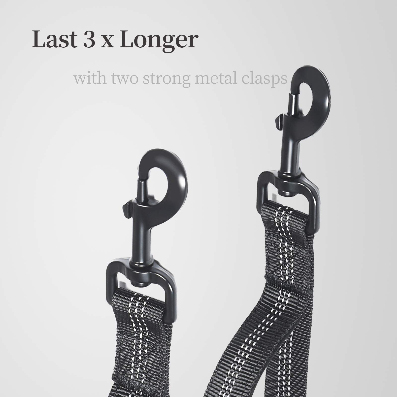 Iyoshop Double Dog Leash With Three Extra Traffic Handles, 360 Swivel No Tangle Dual Dog Walking Leash, Comfortable Shock Absorb