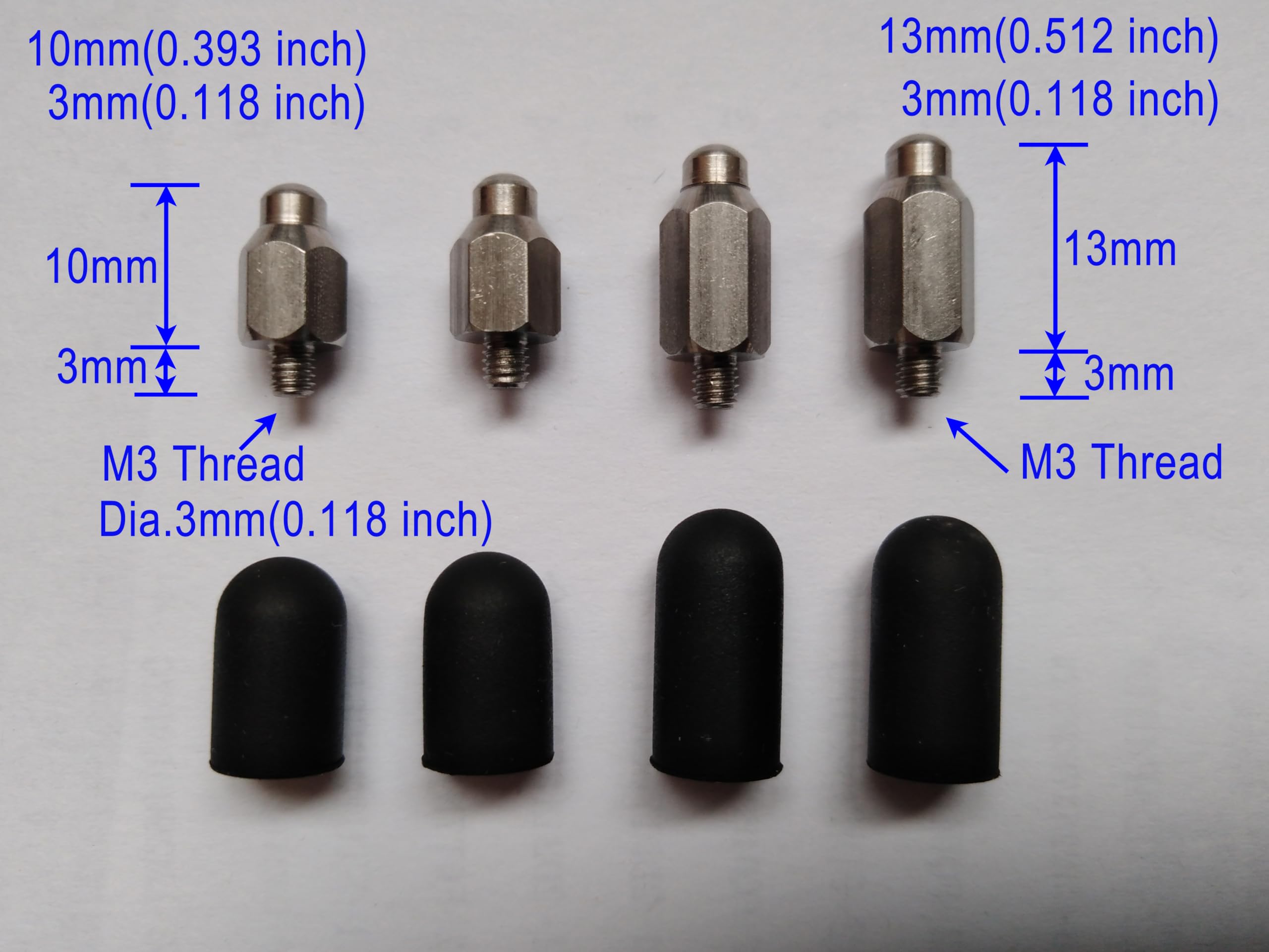 Replacement Prong/Probe/Contact Point W/Conductive Silicone Rubber Cap Tip For Dog Training Shock Collar/E Electric Electronic R