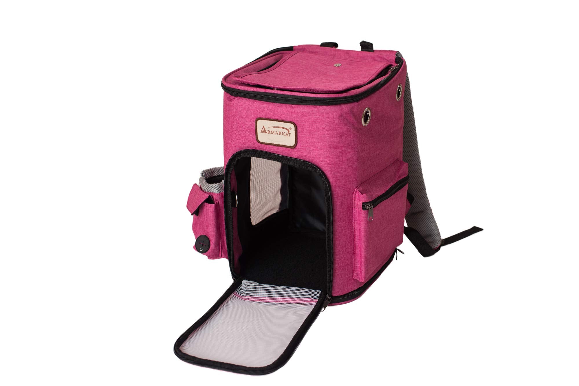 Armarkat Model PC301P Pets Backpack Pet Carrier in Pink and Gray Combo, Small/Medium