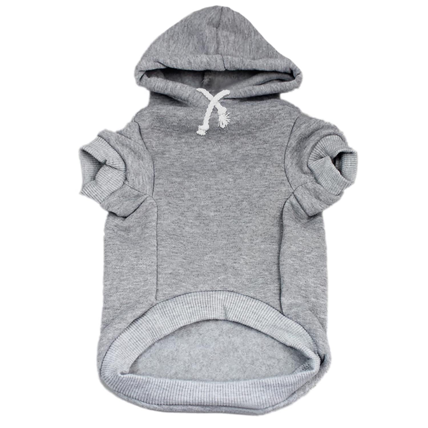Big Sister Heart Paw Pullover Fleece Lined Dog Hoodie (Grey Hooded Sweatshirt)