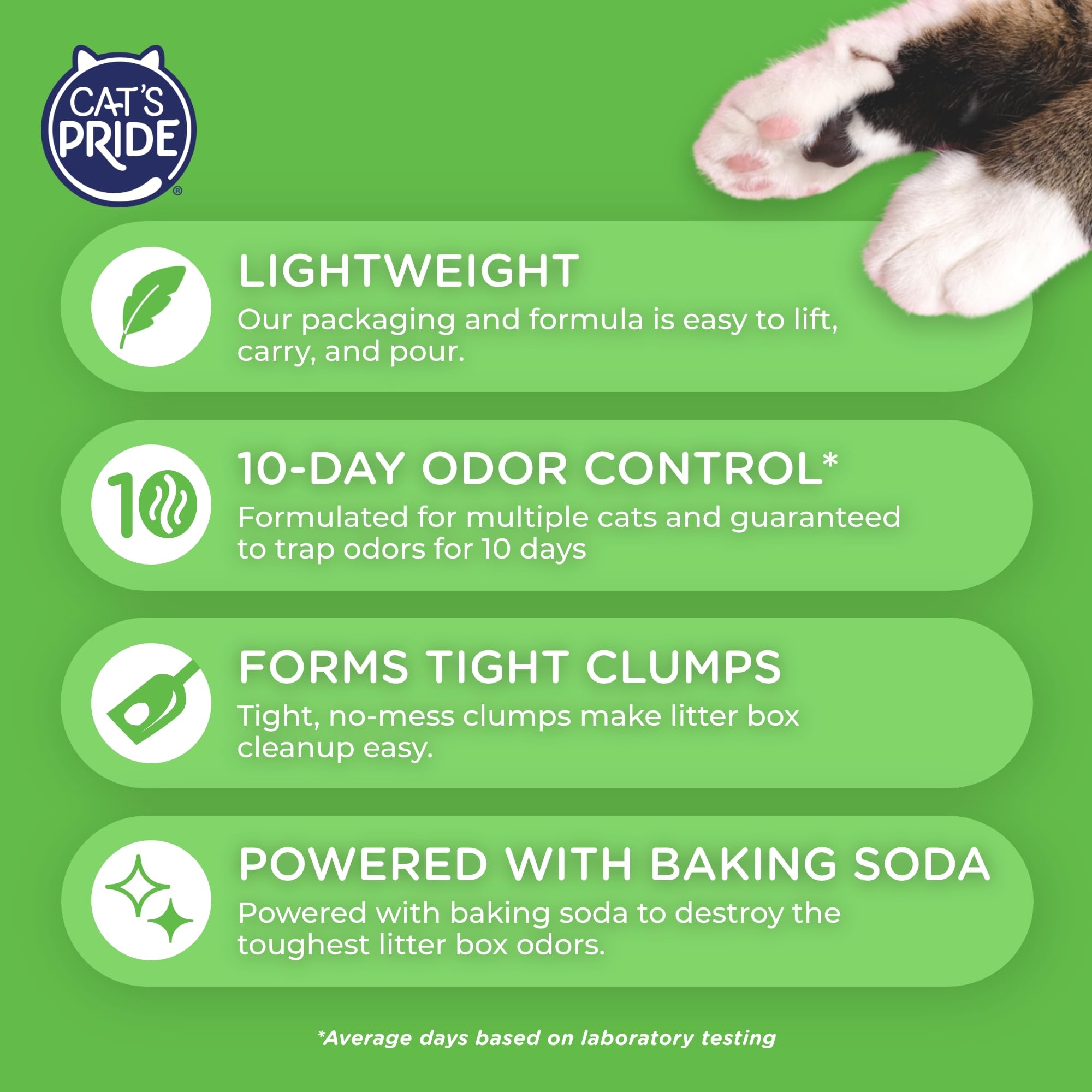 Cat'S Pride Premium Lightweight Clumping Litter: Pure & Fresh - Up To 10 Days Of Powerful Odor Control - Multi-Cat, Scented, 10 Pounds