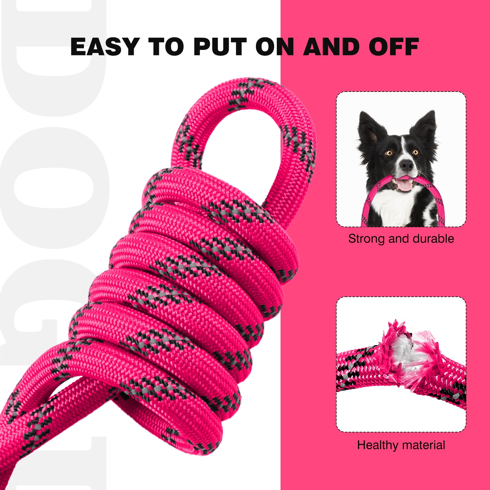 lynxking Slip Lead Dog Leash Reflective, Heavy Duty Comfortable Strong Rope Leash for Large, Medium Small Dogs No Pull Pet Train