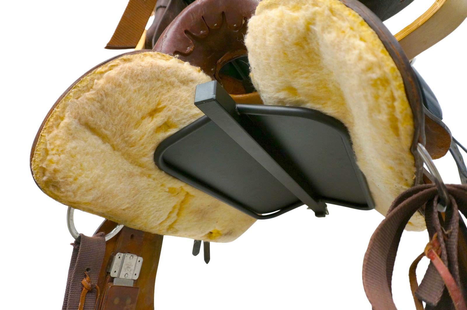 Storeyourboard Horse Saddle Storage Rack, Wall Mounted Equestrian Saddle Holder, Holds 4 Western And English Saddles