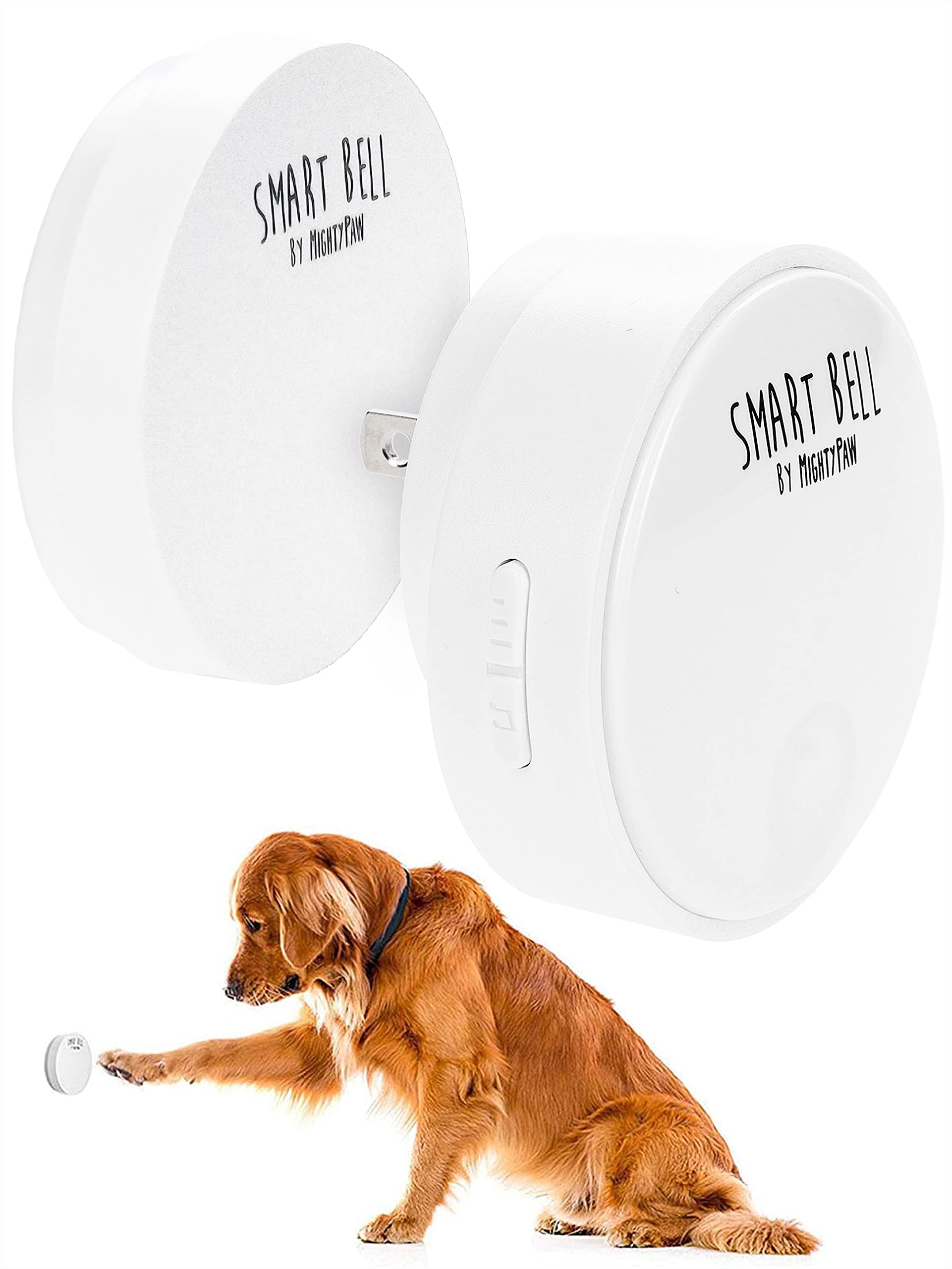 Mighty Paw Smart Dog Bell 2.0 | Wireless Dog Door Bell For Potty Training - Potty Training Bell For Puppies For Door - Door Bells For Dogs To Ring To Go Outside - Electronic Door Bell Dog Button
