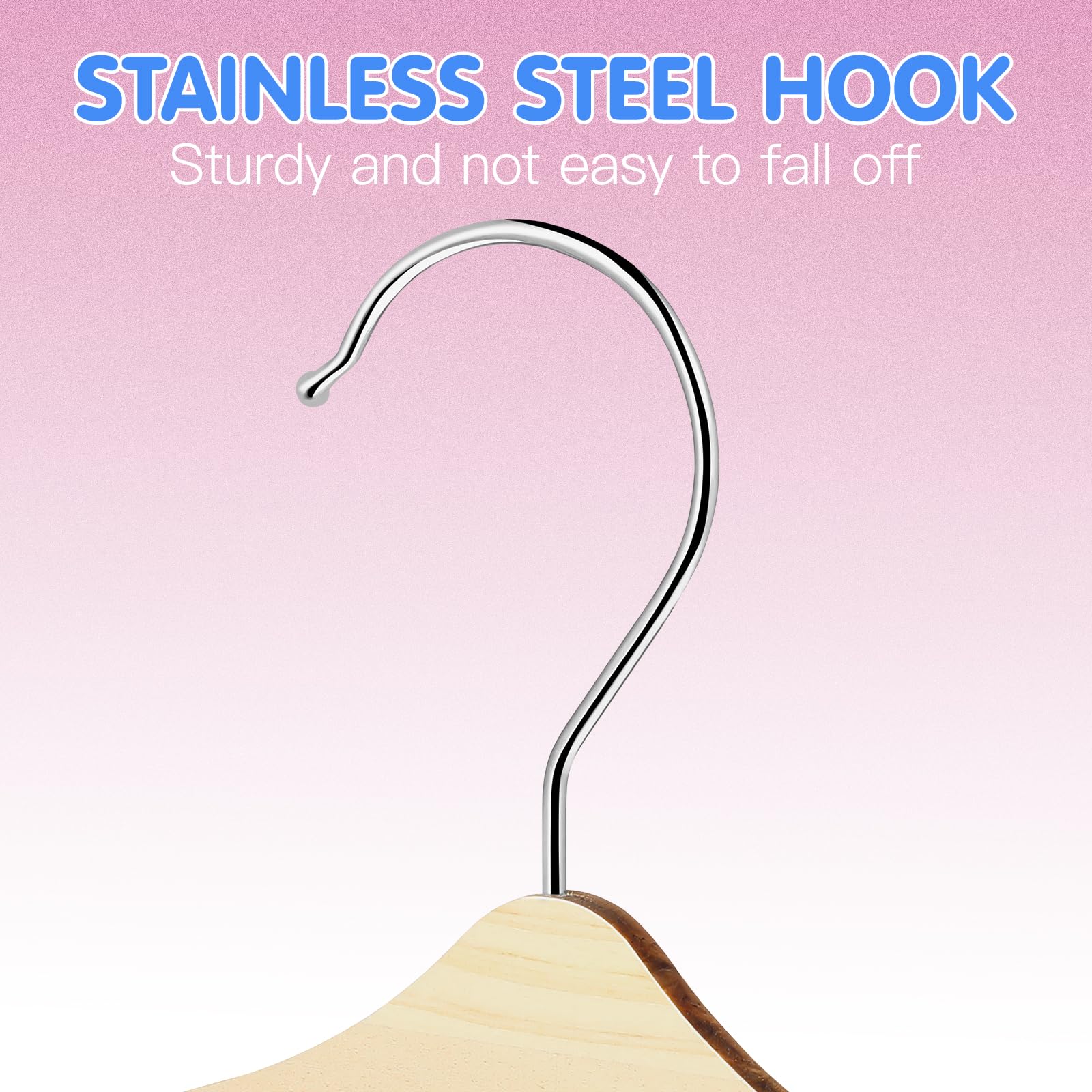 Balacoo 10 Pcs Wooden Dog Clothes Hangers, Small Pet Apparel Hangers For Doll Dog Cat Clothes, Dog Supply Organizer Hangers