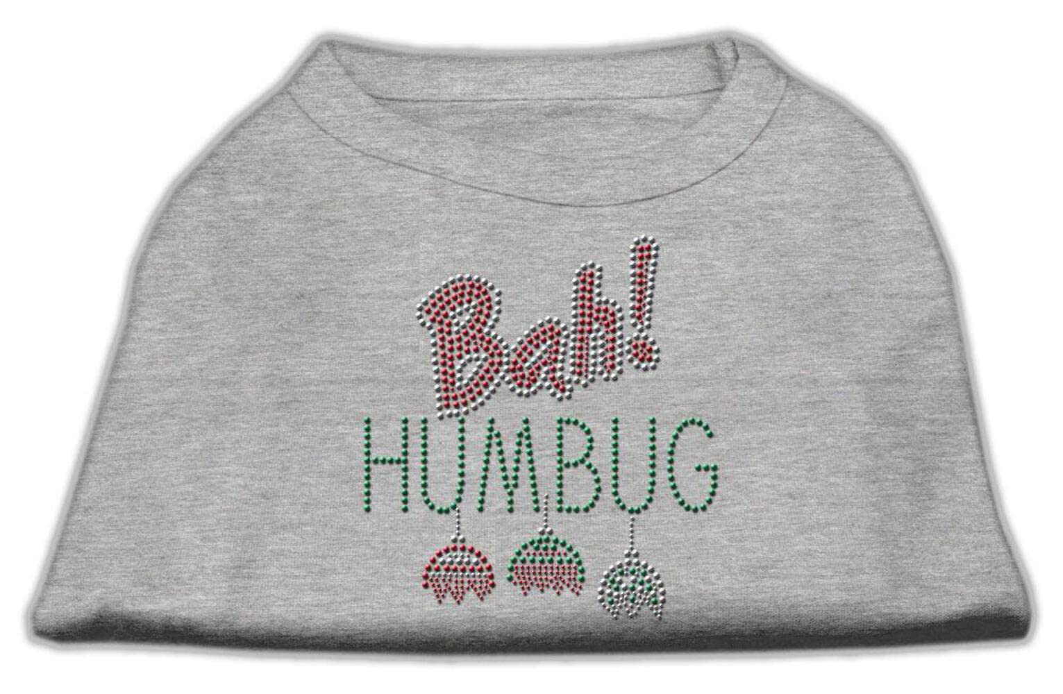 Christmas Pet Dog & Cat Shirt Rhinestone, 'Bah Humbug' Blue 2Xl (20-25 Lbs.)