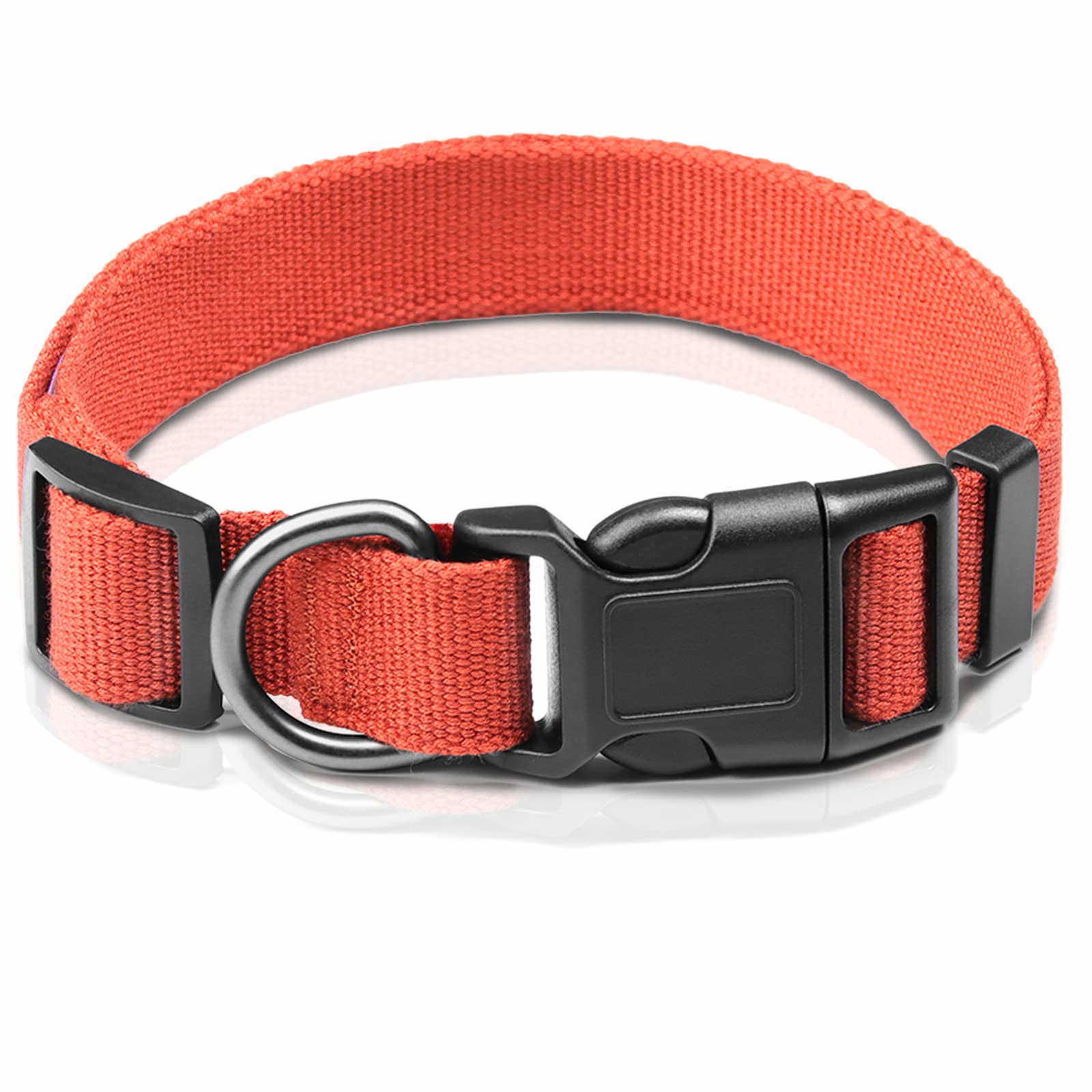 Pawhuggies Orange Dog Collar For Medium Size Dog, Breathable, Anti-Odor & Soft, Comfortable For Sensitive Skin Puppies, 90% Bamb