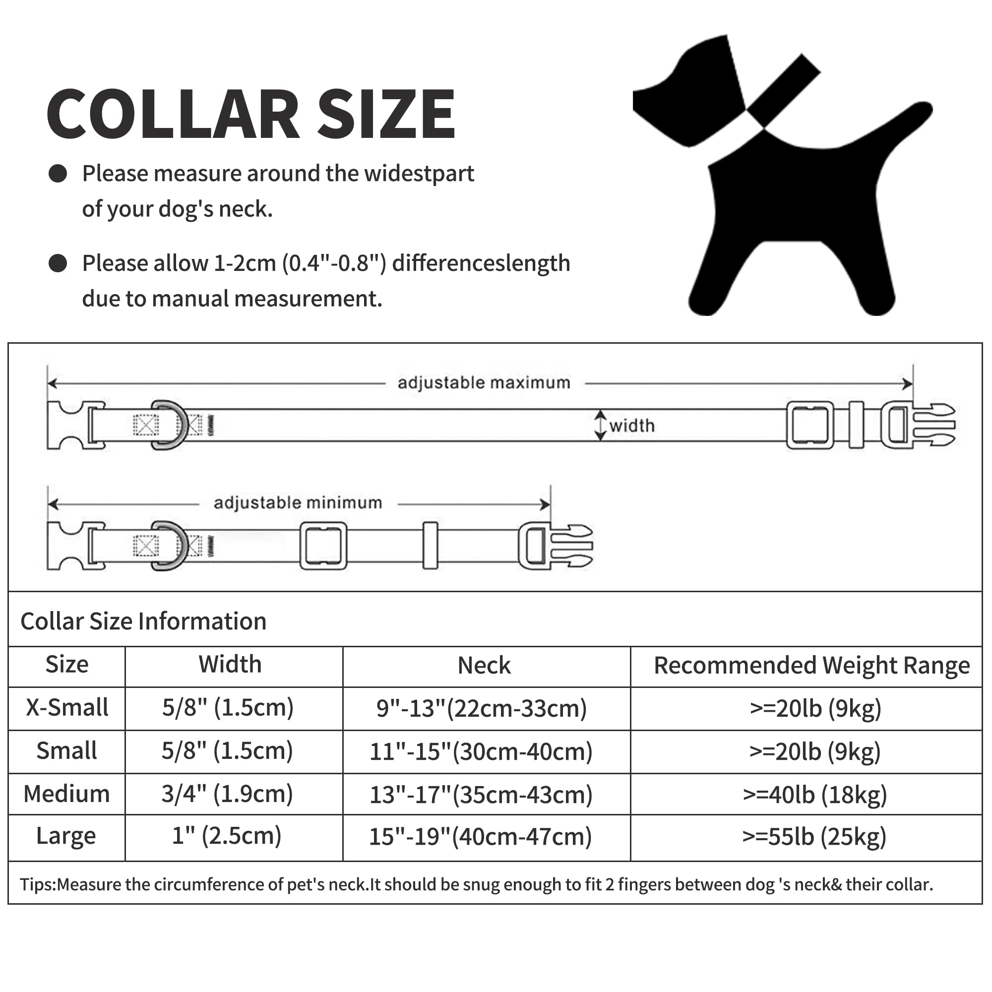 Mile High Life Dog Collar | Nylon Puppy Collars W Cute Patterns | Lightweight Girl Dog Collar | Boy Dog Collar For Small/Medium/Large Dogs (Blue Bone, Large)