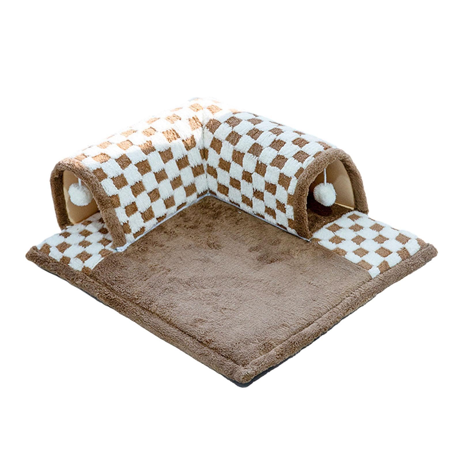 The Style Sutracreative Pet Cat Tunnel Bed Durable Interactive Toy For Cats Hamster Outdoor Brown|Pet Supplies | Cat Supplies | 