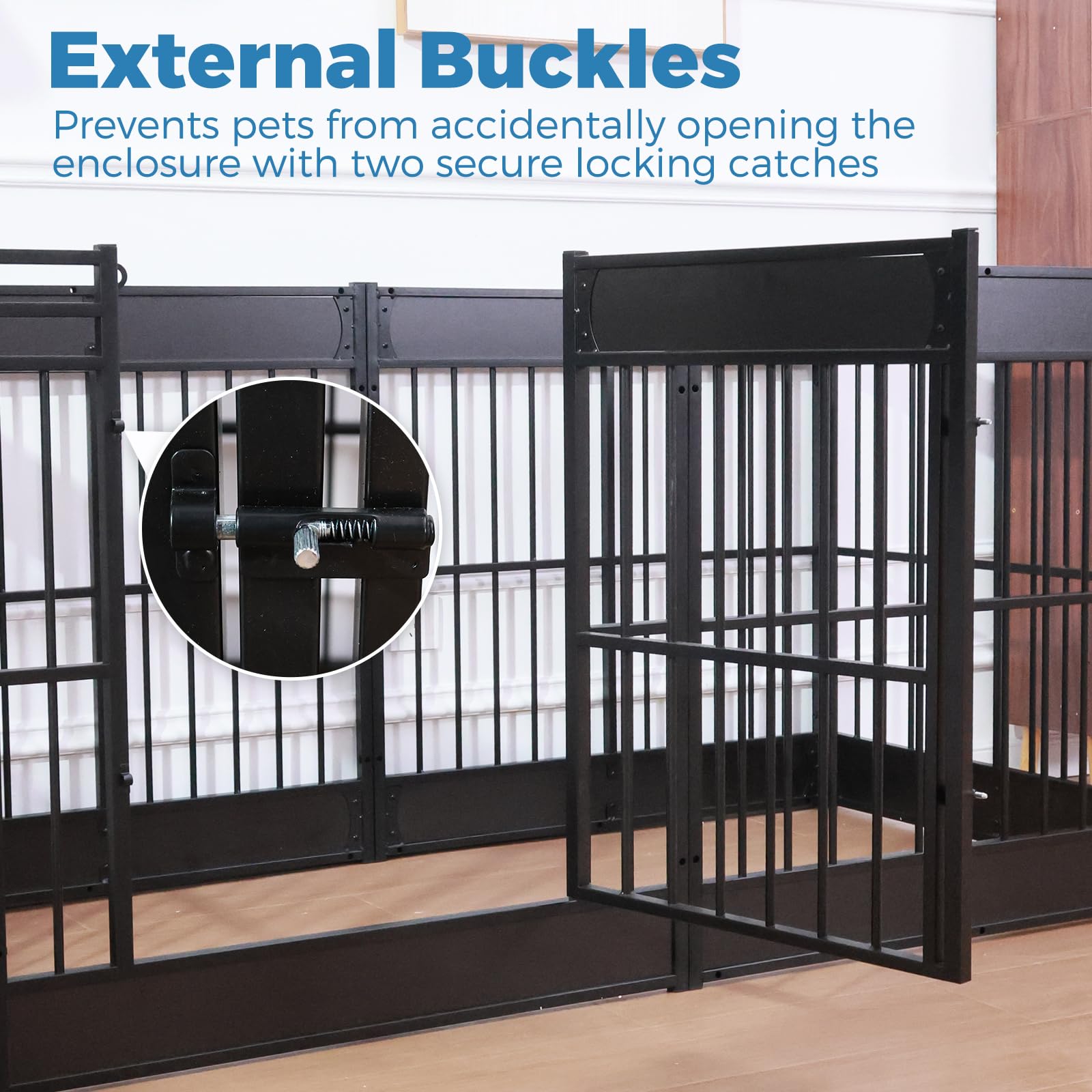 Dog Playpen, 35.4' Height Dog Pen Indoor, Heavy Duty, Safe And Sturdy, Furniture Style Puppy Pen